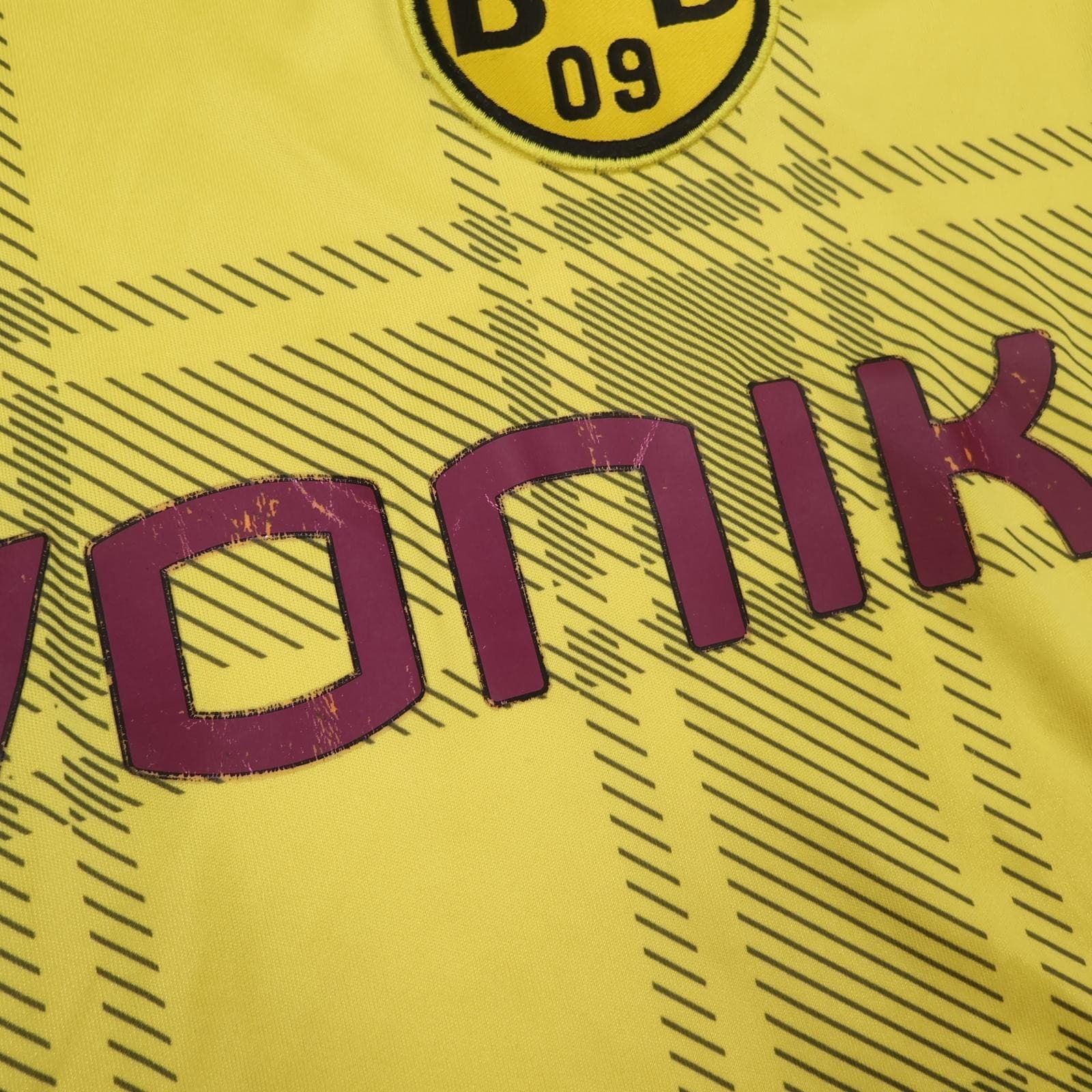 Borussia Dortmund Shirt Mens Large Yellow Home Bundesliga 2013 2014 Puma Evonik photo 11