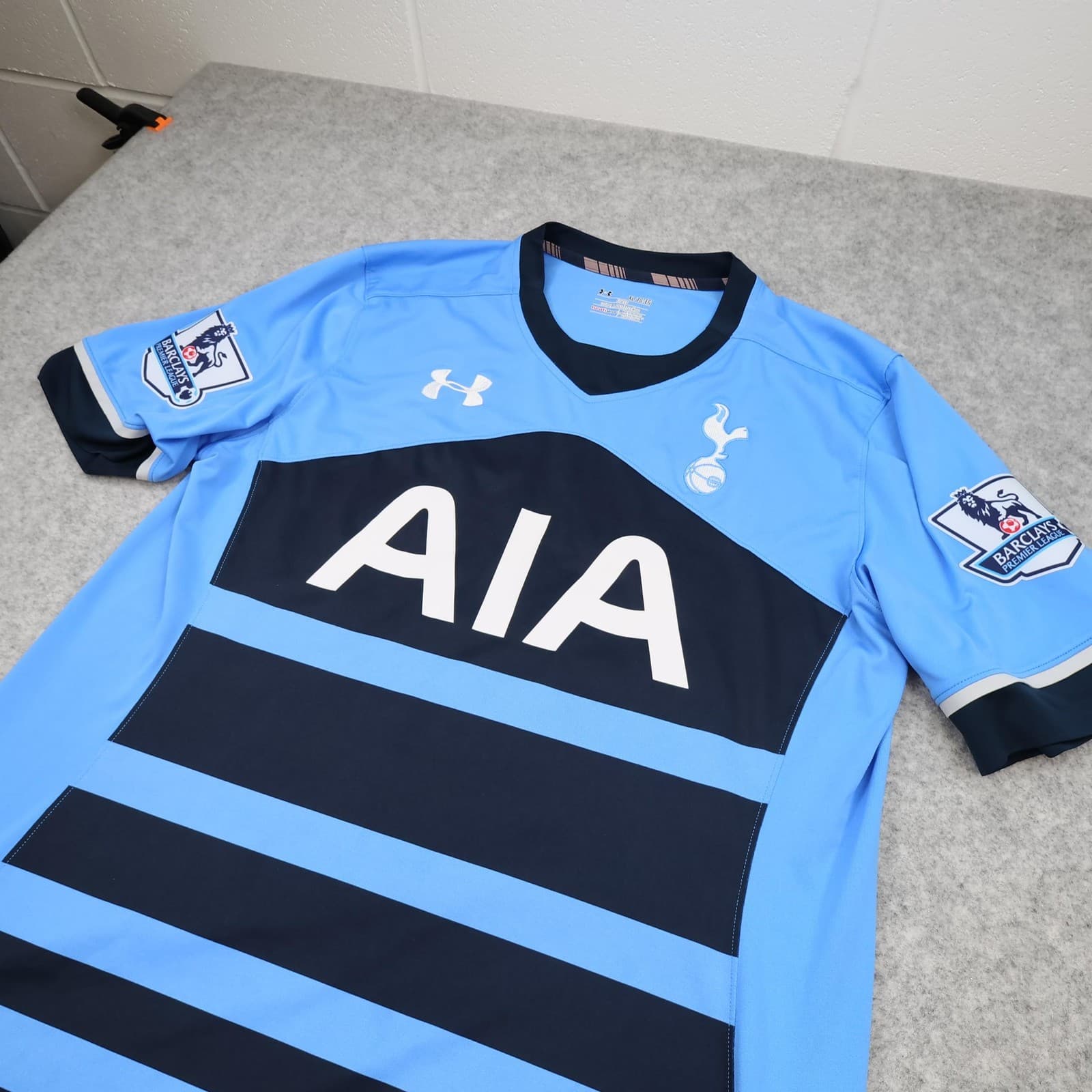 Tottenham Hotspur Shirt Mens XL Blue Away 2015 2016 Under Armour Eriksen Soccer photo 7