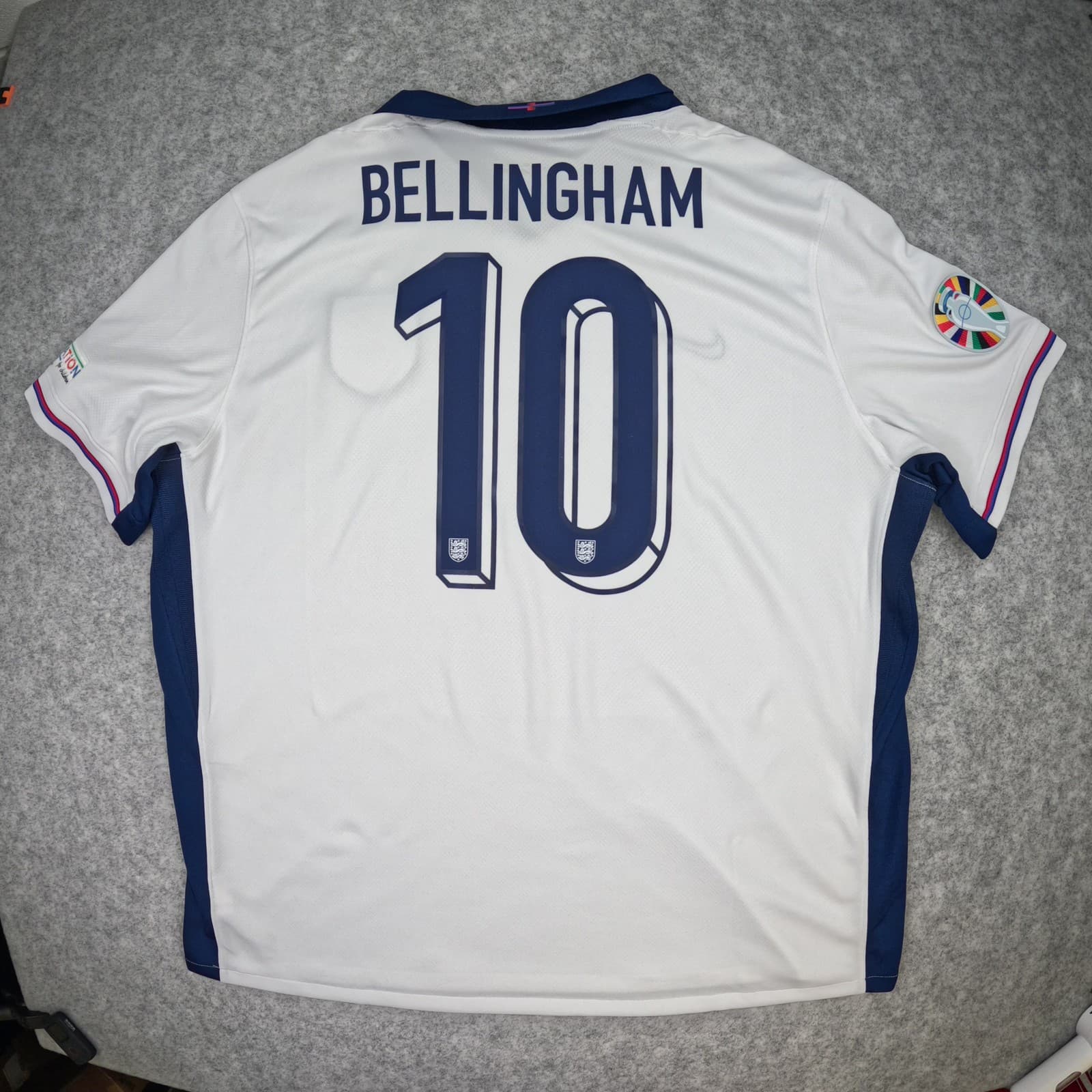 England Football Shirt 2XL White Home 2024 2025 Nike Jude Bellingham 10 Jersey