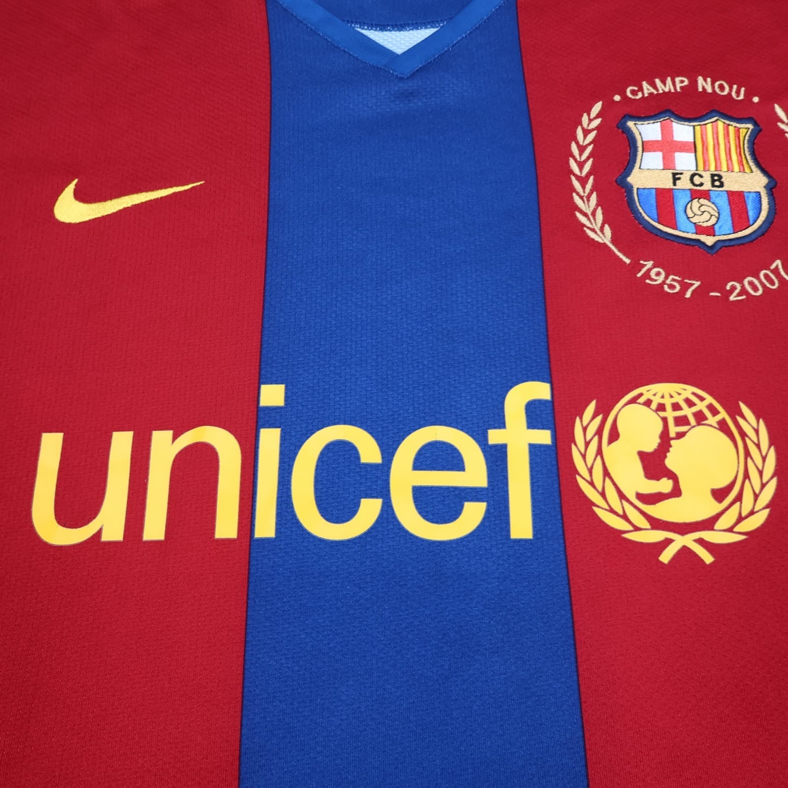 Vintage Barcelona Shirt Extra Large Red Home Kit 2007 2008 Nike Jersey photo 9