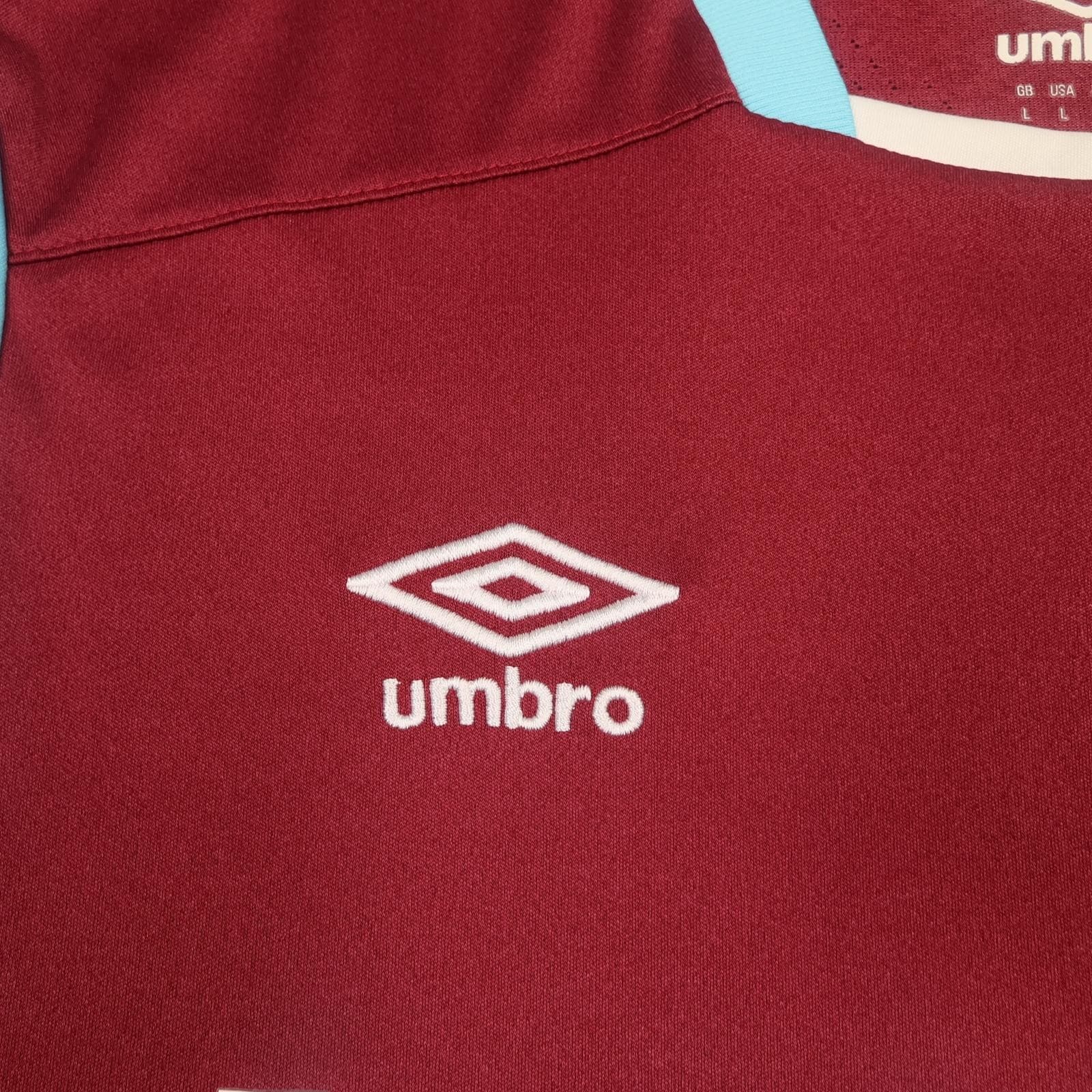 West Ham United Shirt Mens Large Red Home 2016 2017 EPL Football Umbro Jersey photo 4