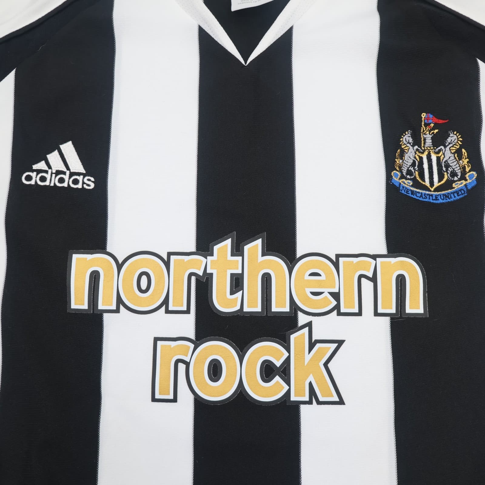 Newcastle United Shirt Medium Black Home Kit 2005 2007 Adidas Soccer Jersey photo 4