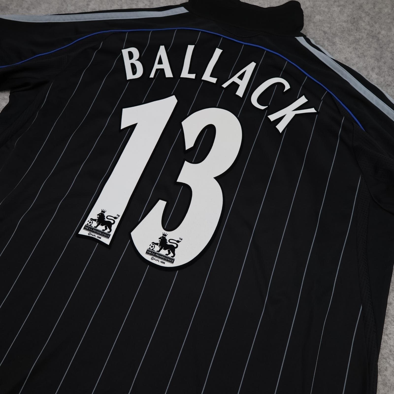 Chelsea Away Shirt Mens Large Away Black 2006 2008 Adidas Ballack Soccer Jersey photo 9