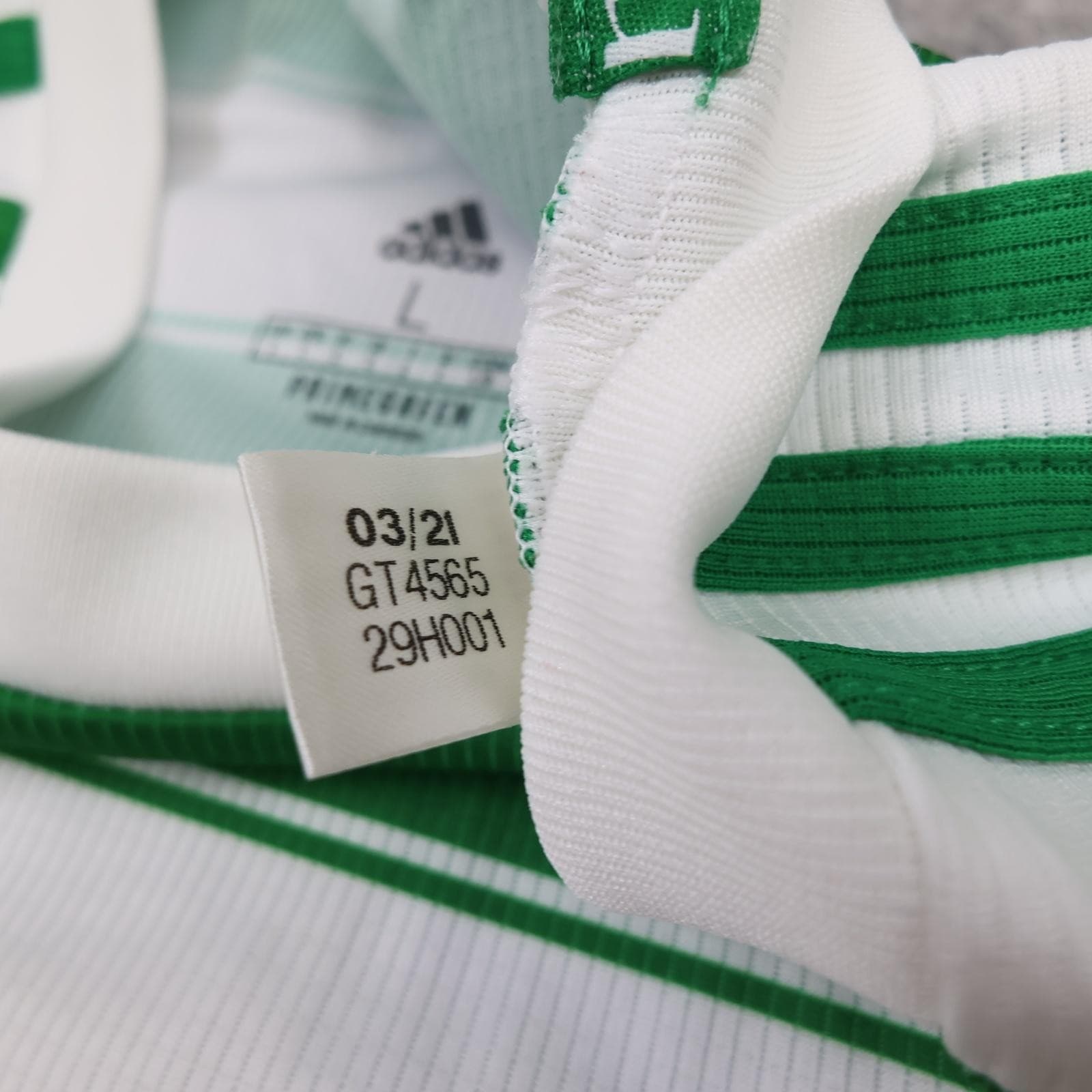 Celtic Shirt Mens Large Green White Home 2021 2022 SPFL Football Adidas Dafabet photo 8