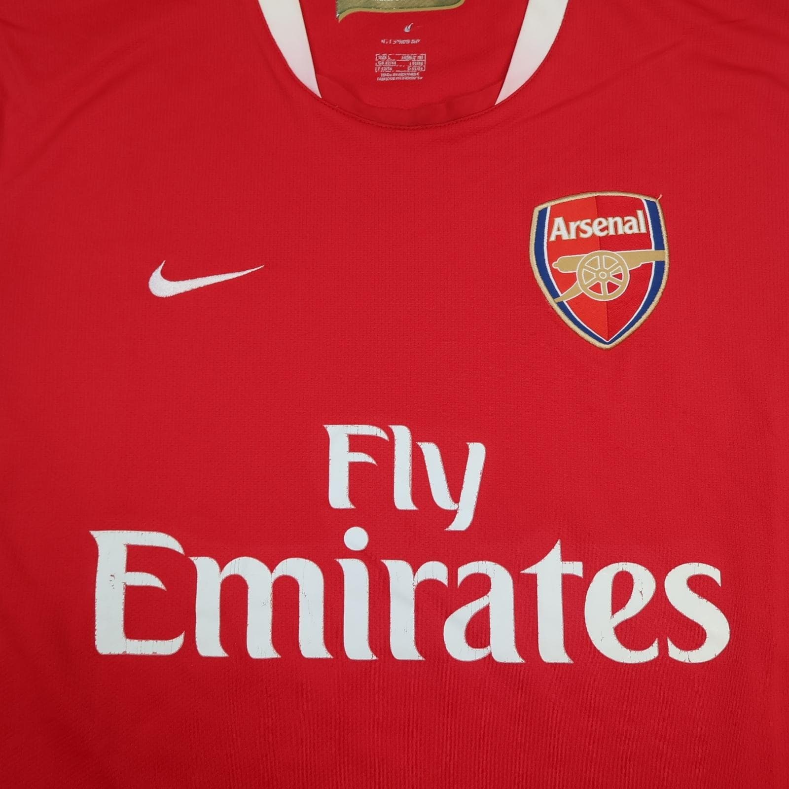 Arsenal Shirt Mens Large Red Home 2006 2008 EPL Football Nike Soccer Jersey photo 3