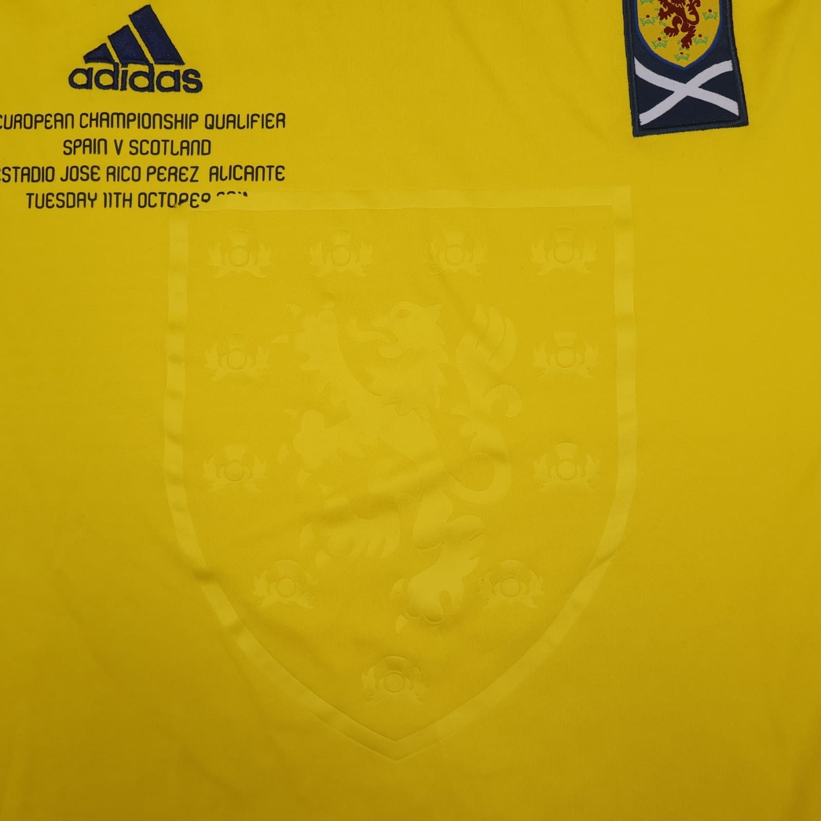 Scotland Football Shirt Large Yellow Away Adidas 2010 2011 Soccer Jersey photo 3