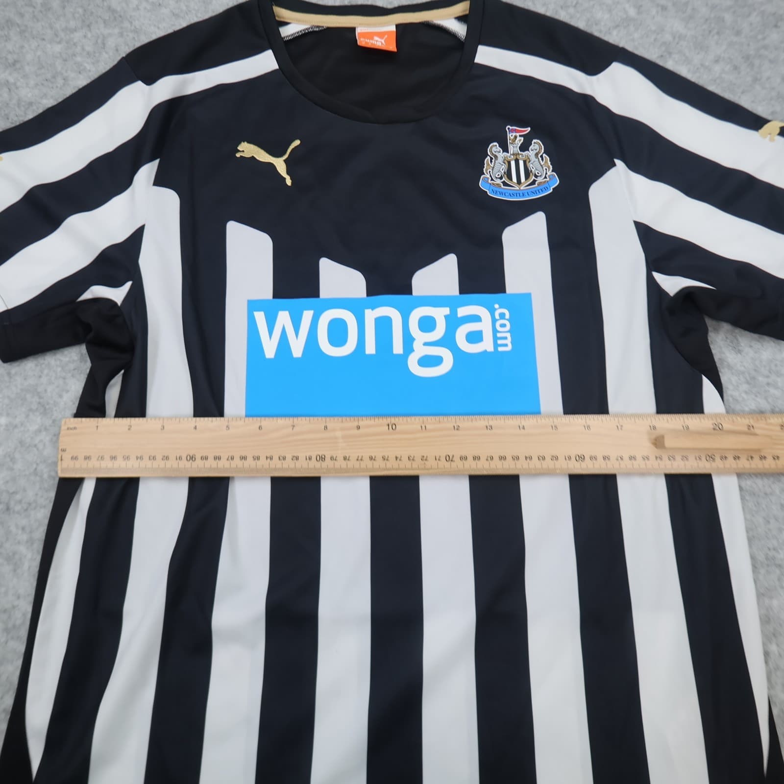 Newcastle United Shirt Medium White Black Home Kit 2014 2015 Puma Jersey photo 10