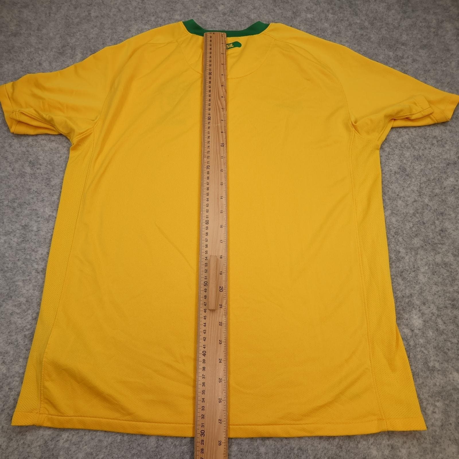 Brazil Home Shirt Mens Large Yellow 2010 2011 Nike Dri Fit Soccer Jersey Top photo 11