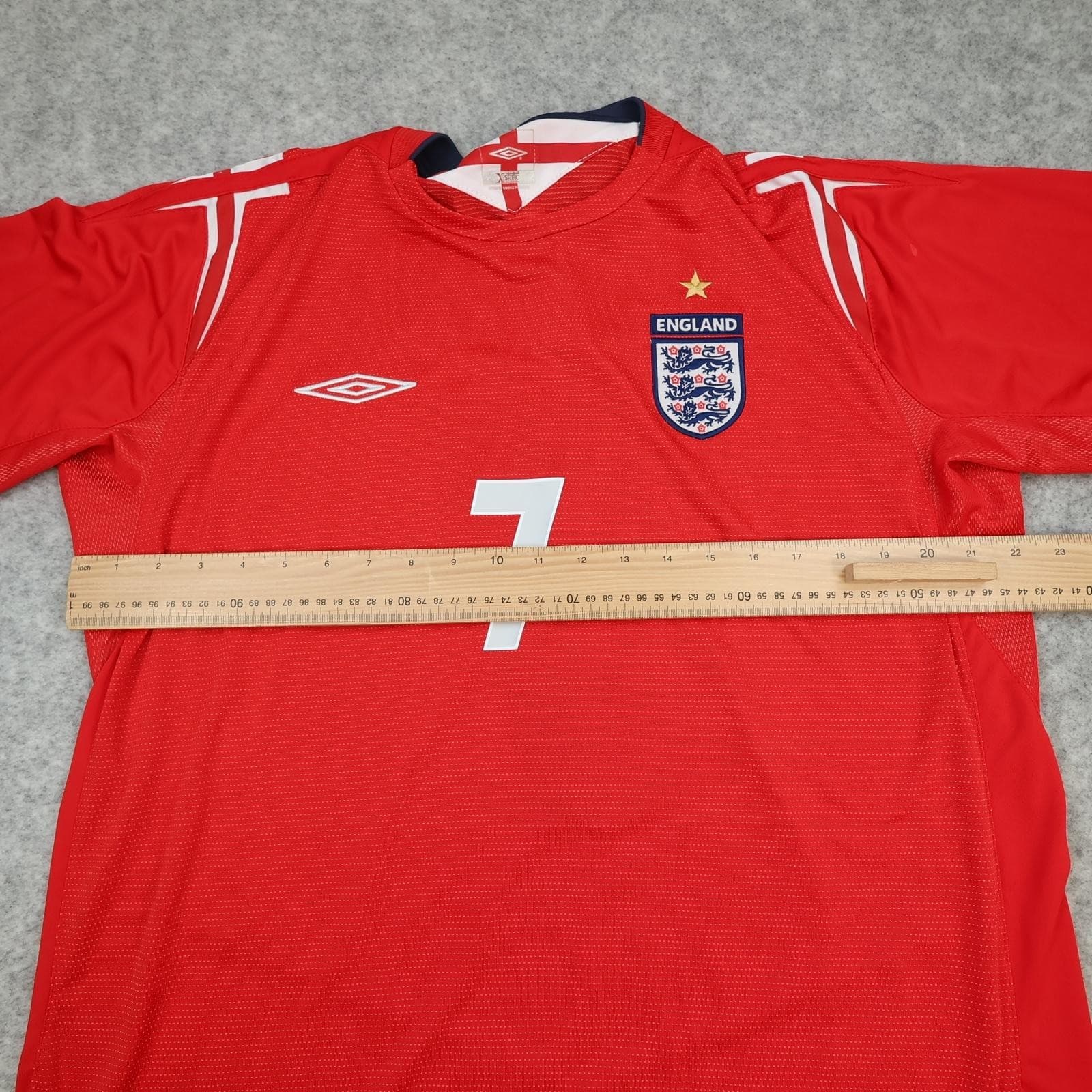 Vintage England Away Shirt Mens XL Red 2004 2006 Football Umbro Beckham 7 photo 12