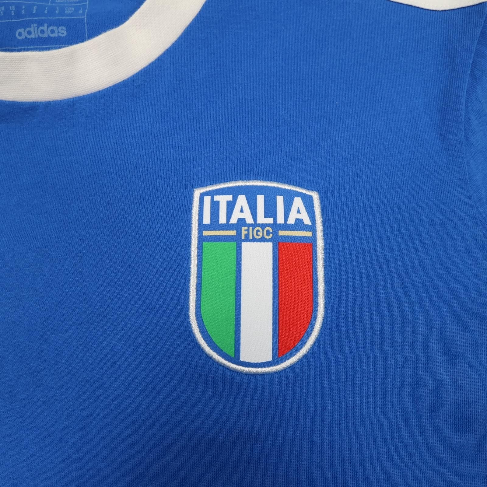 Italy Home Shirt Mens Small Blue 2022 Football Adidas Italia FIGC Top Jersey photo 3
