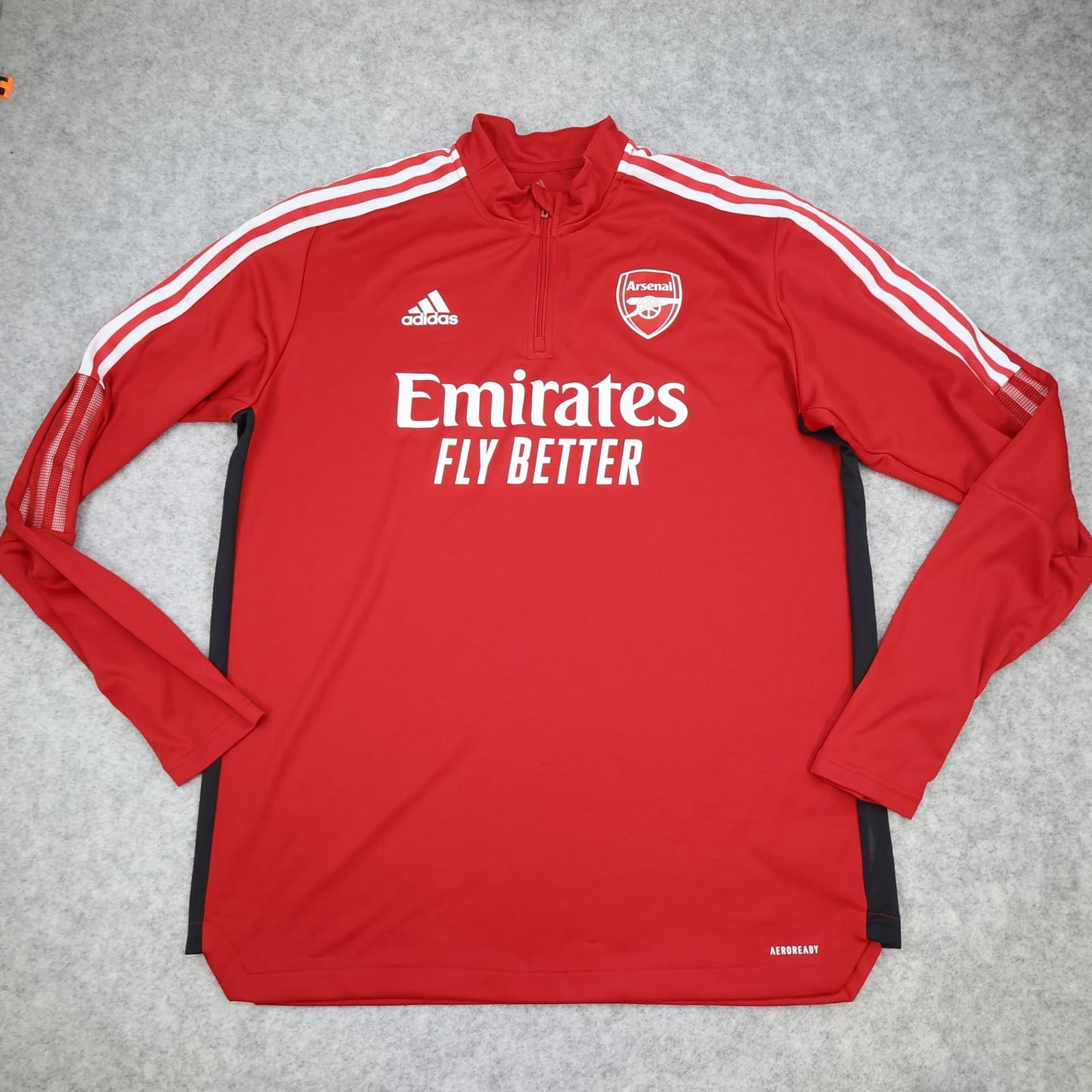 Arsenal Drill Top Mens XL Red 2021 2022 Training Football Adidas Soccer Jersey