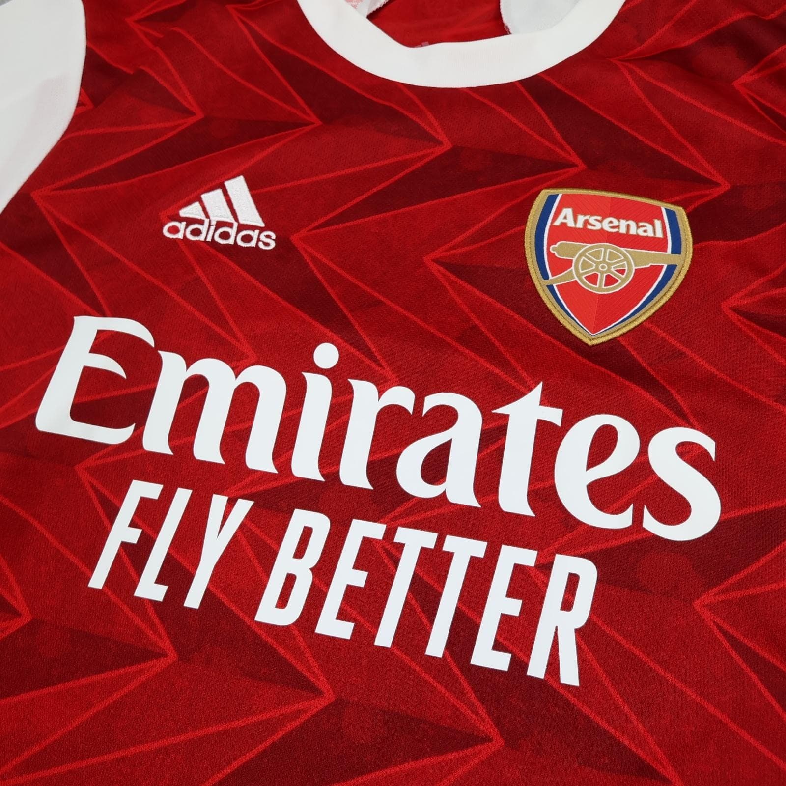 Arsenal Shirt Kids 15-16 Red Home Long Sleeve 2020 2021 Adidas Soccer Jersey photo 3