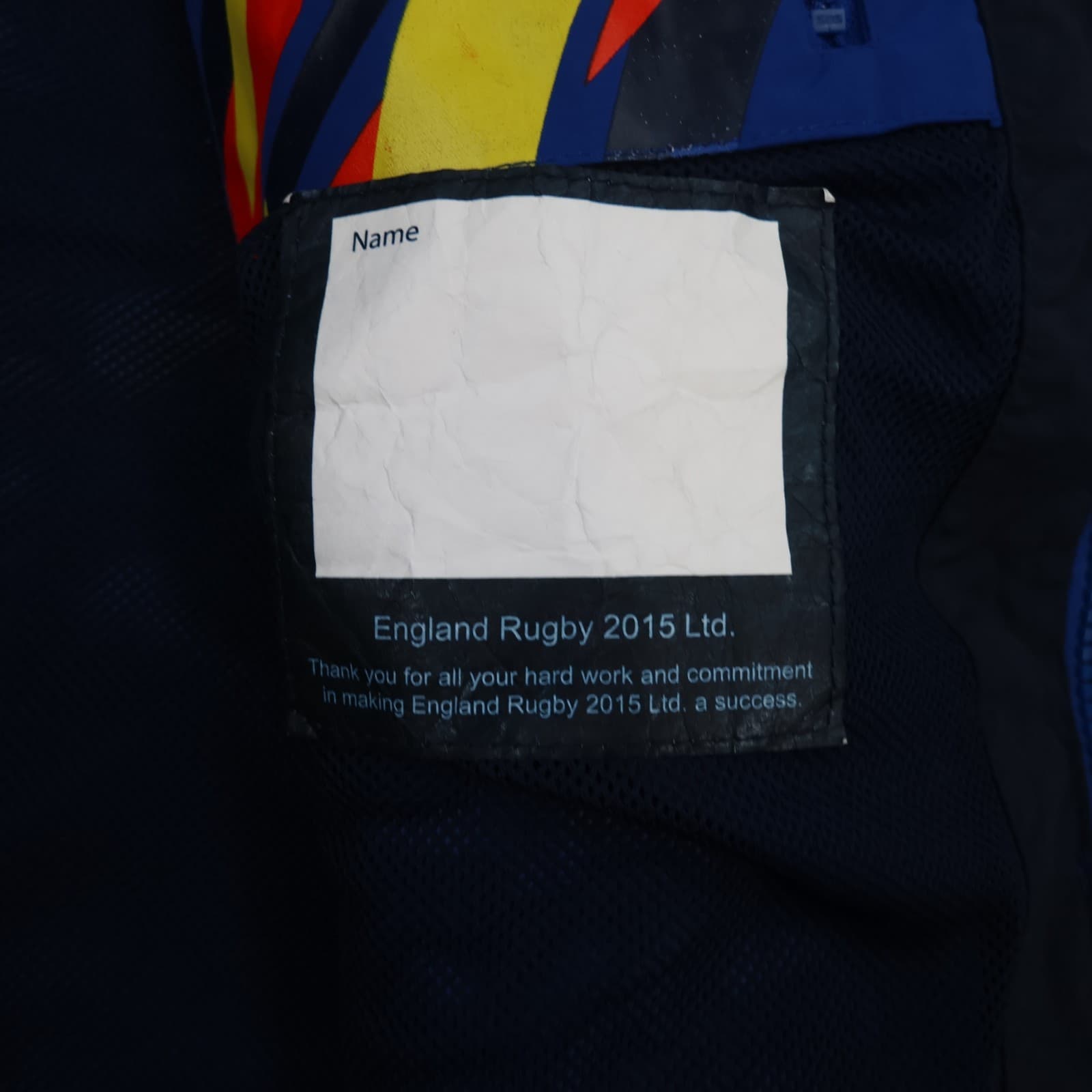 Vintage England Rugby Jacket Large Blue Rain Coat Waterproof Musto 2015 photo 7