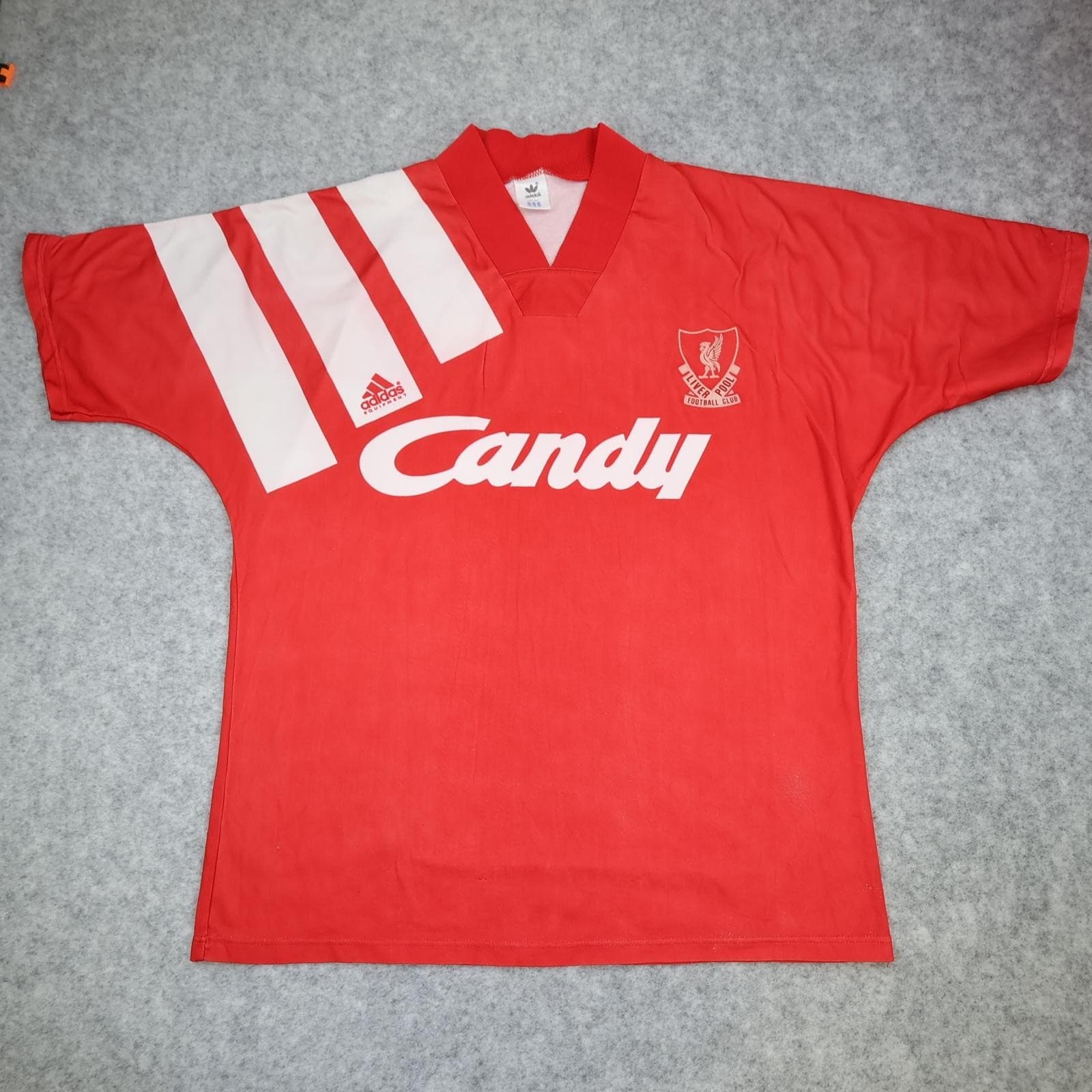 Vintage Liverpool Shirt Mens Large Red Home 1991 1992 Adidas Candy 90s