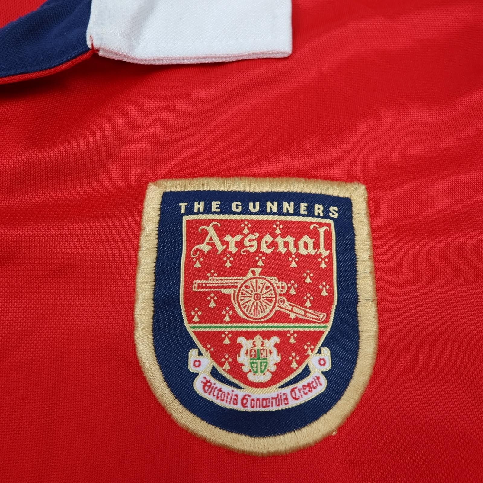 Vintage Arsenal Shirt Mens Large Red Home 1998 1999 Nike JVC Football Jersey photo 4