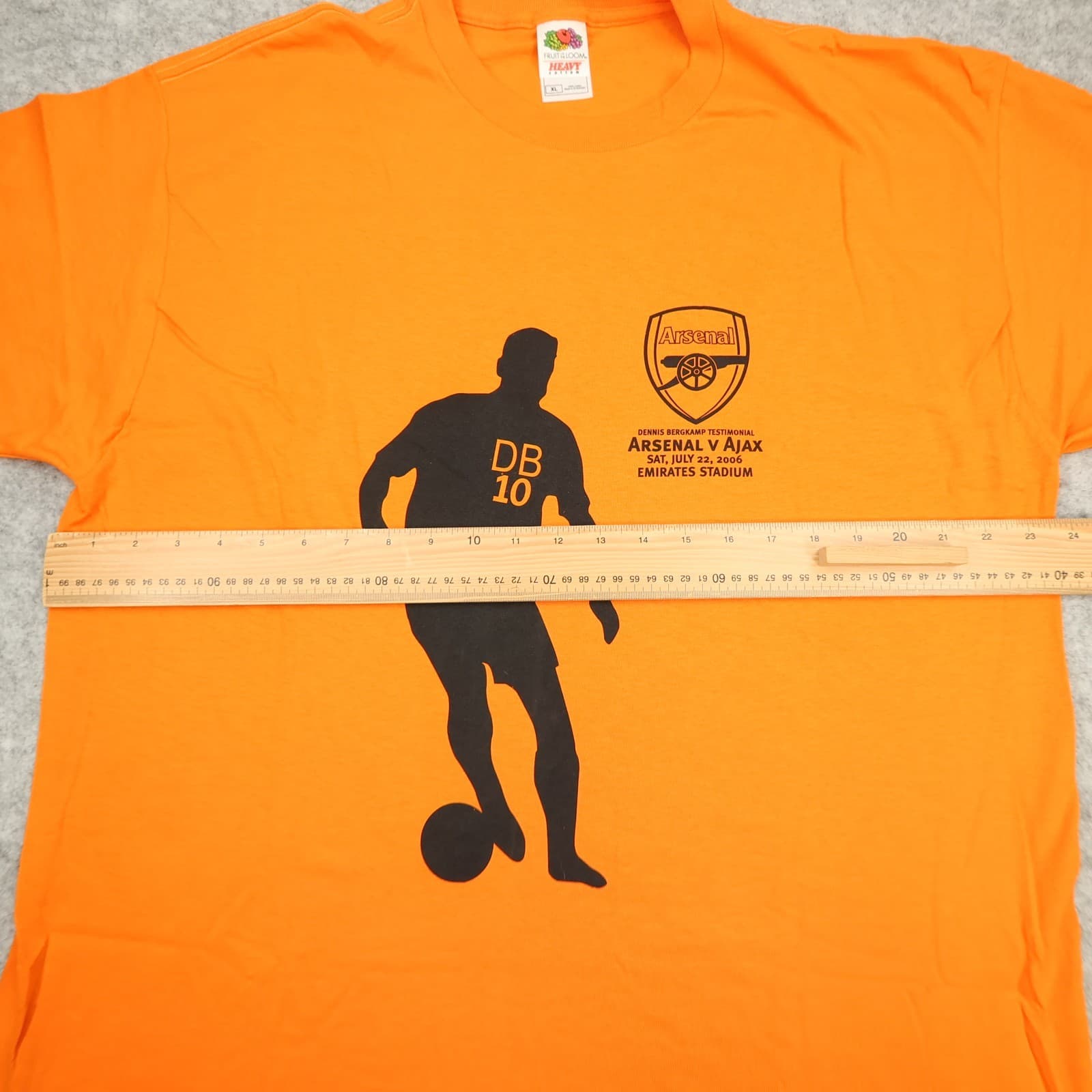 Vintage Arsenal Shirt Extra Large Orange Testimonial 2006 Bergkamp Jersey XL photo 10