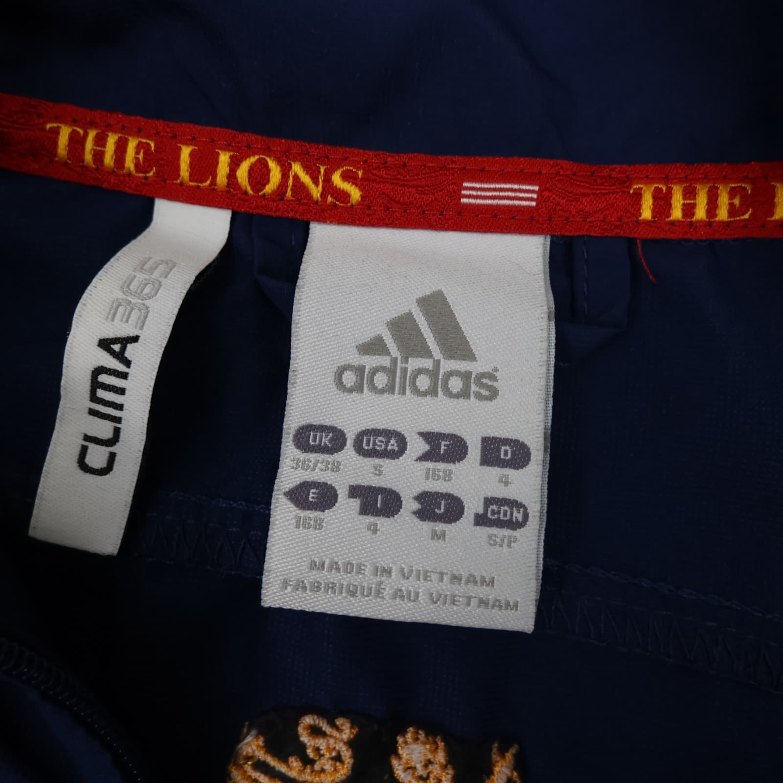 Lions Rugby Jacket Navy Small Adidas Pullover 2009 South Africa Tour British 1/4 photo 7