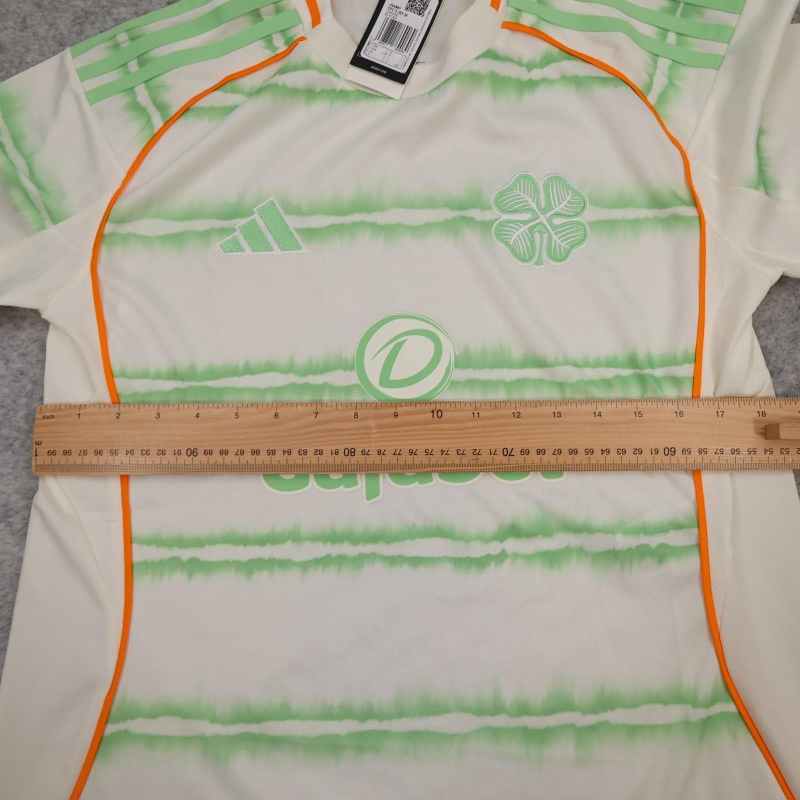 Celtic Shirt Womens Large 16 18 White 3rd Kit 2025 SPFL Football Adidas Jersey photo 10