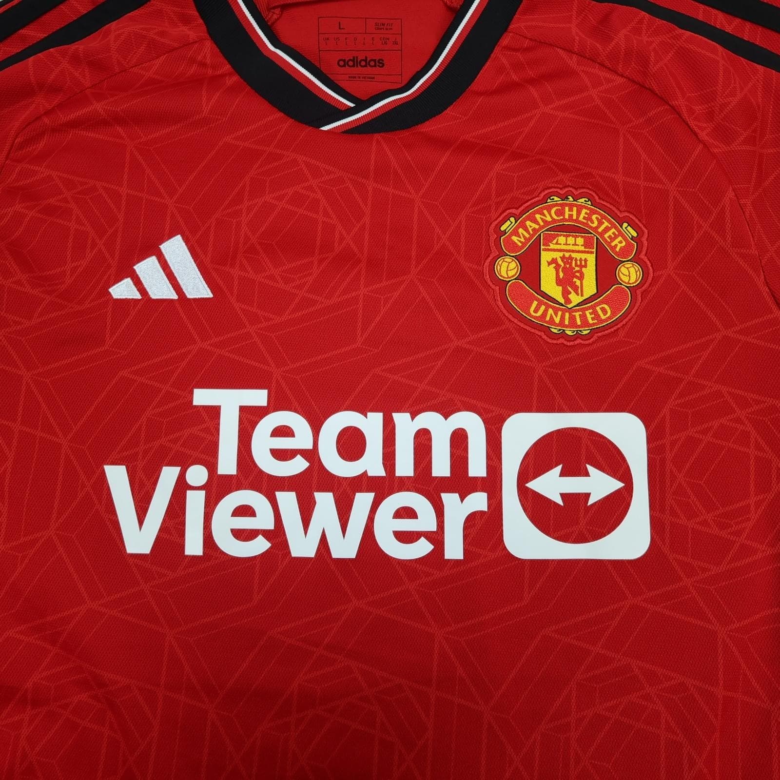 Manchester United Shirt Mens Large Red Home 2023 2024 Football Adidas Mount 7 photo 3