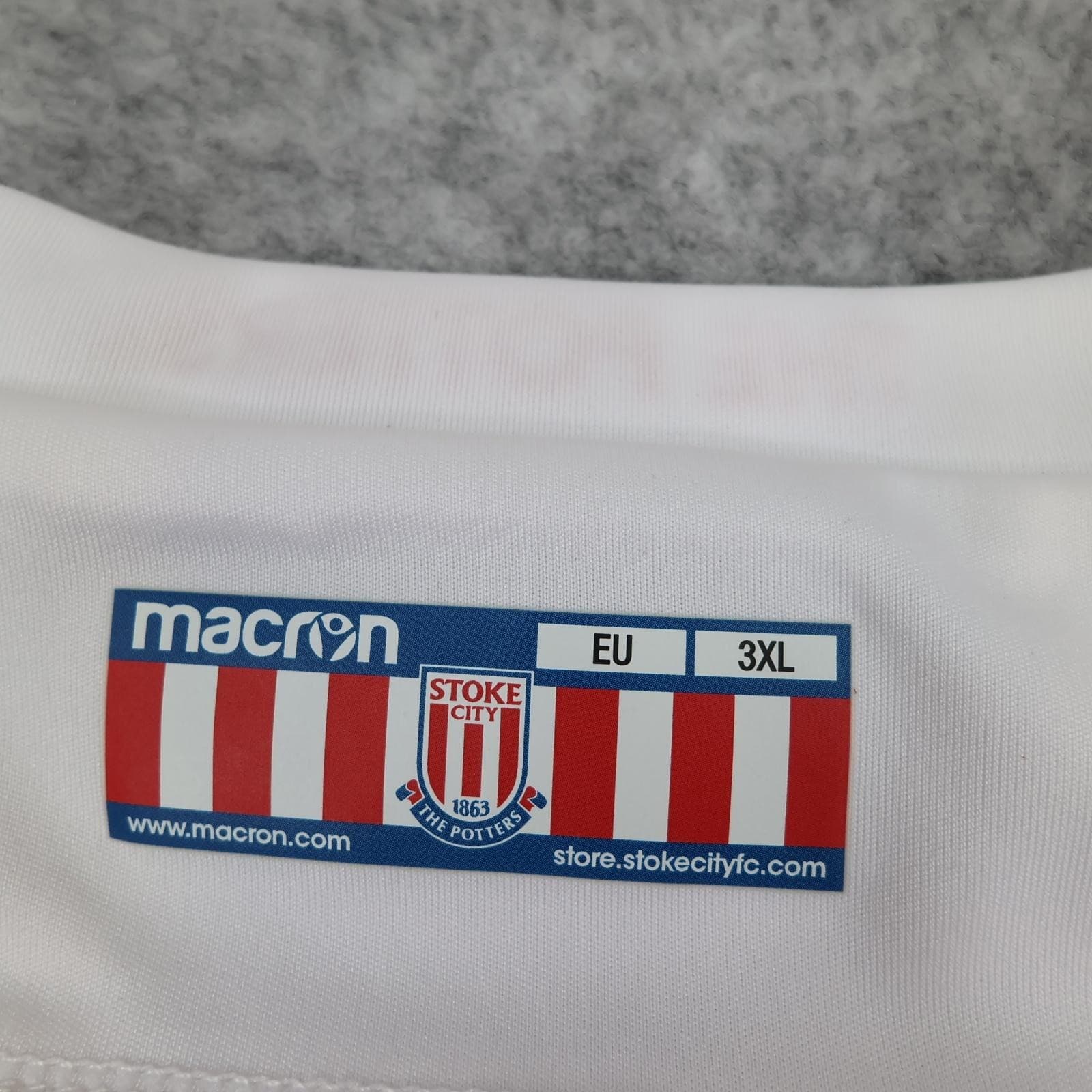 Stoke City Shirt Mens XXXL Red White Home EPL Football Macron Bet365 Jersey photo 3