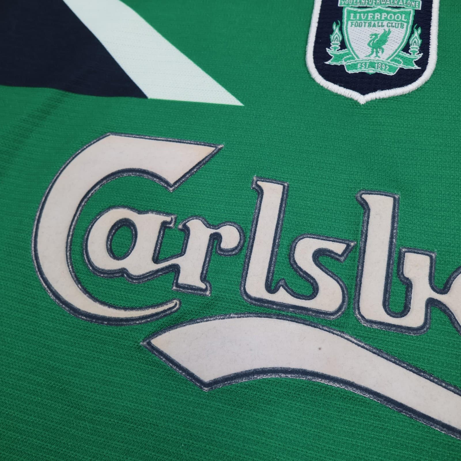 Vintage Liverpool Away Shirt Mens Large Green 1999 2000 Reebok Owen 10 Jersey photo 4
