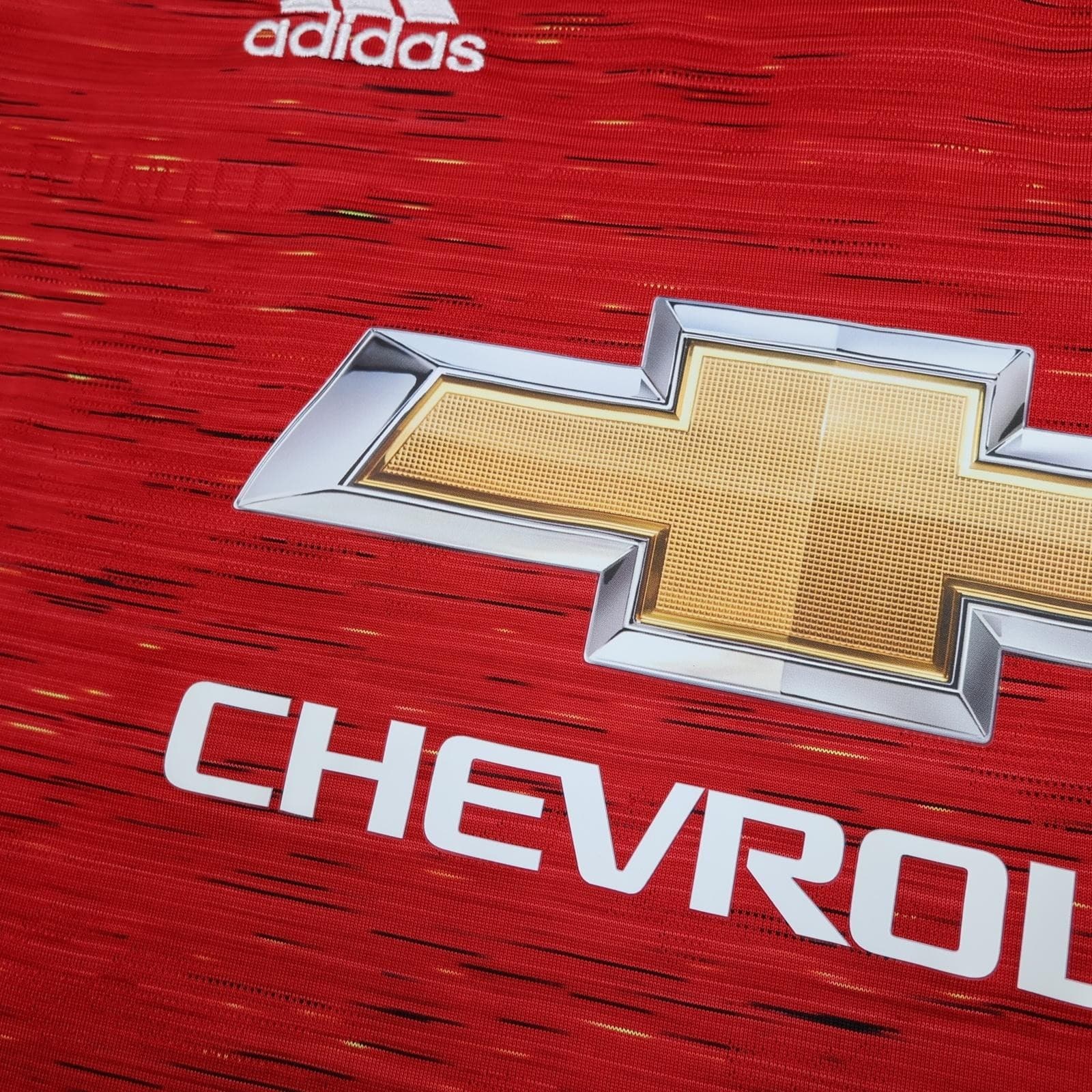 Manchester United Shirt Mens XL Red Home 2020 2021 Football Adidas Chevrolet photo 4
