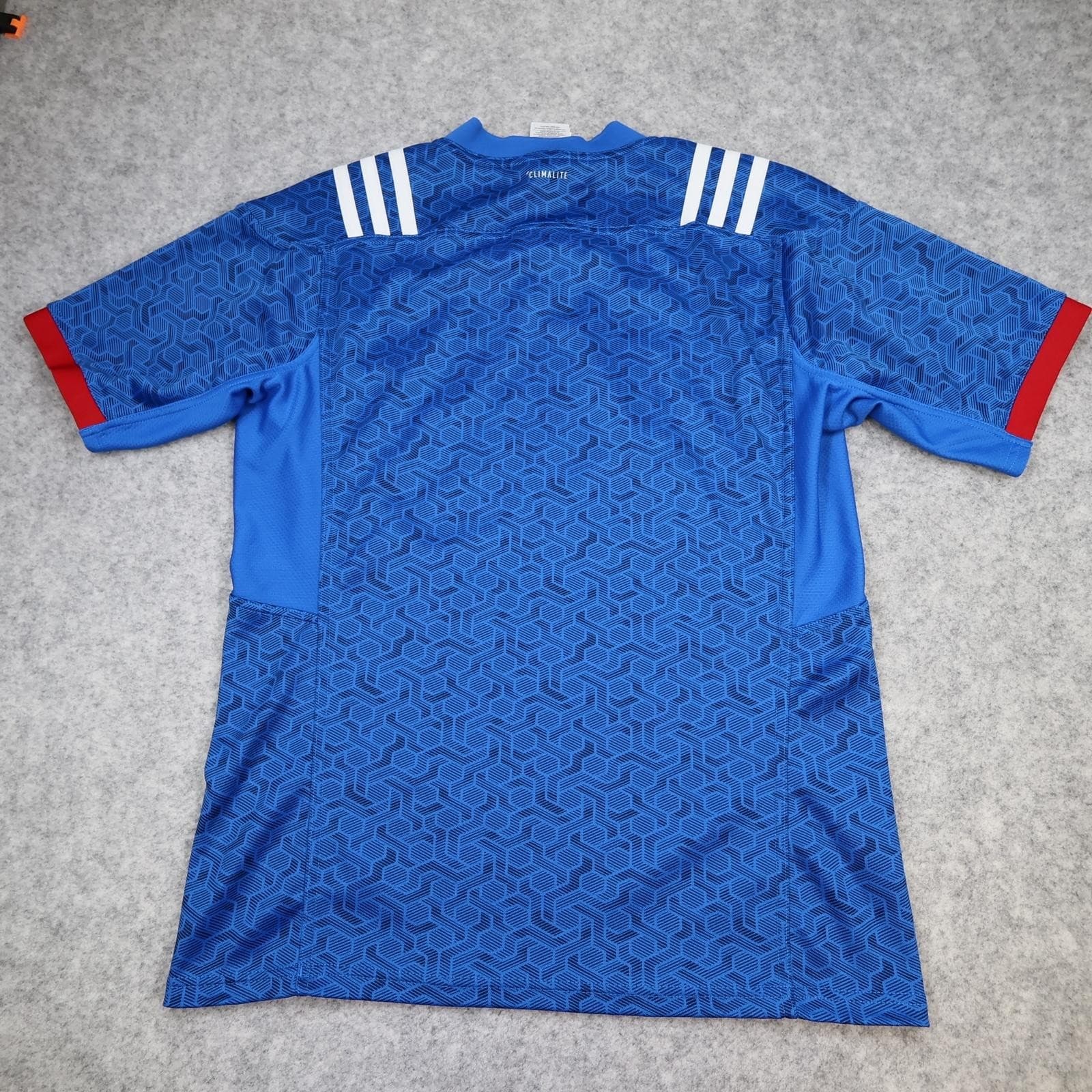 France Rugby Shirt Mens Large Blue Rugby Union Adidas 2017 2018 Climalite Jersey photo 2