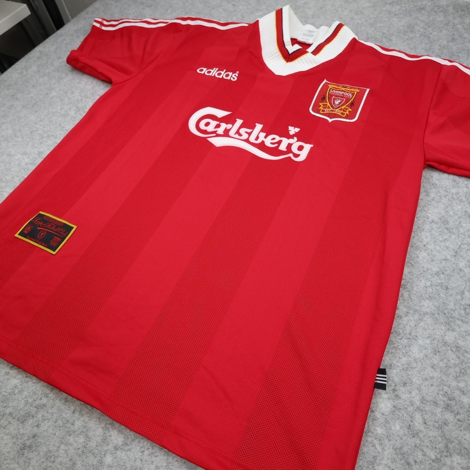 Vintage Liverpool Shirt Mens XL Red Home 1995 1996 Football Soccer Adidas Jersey photo 12