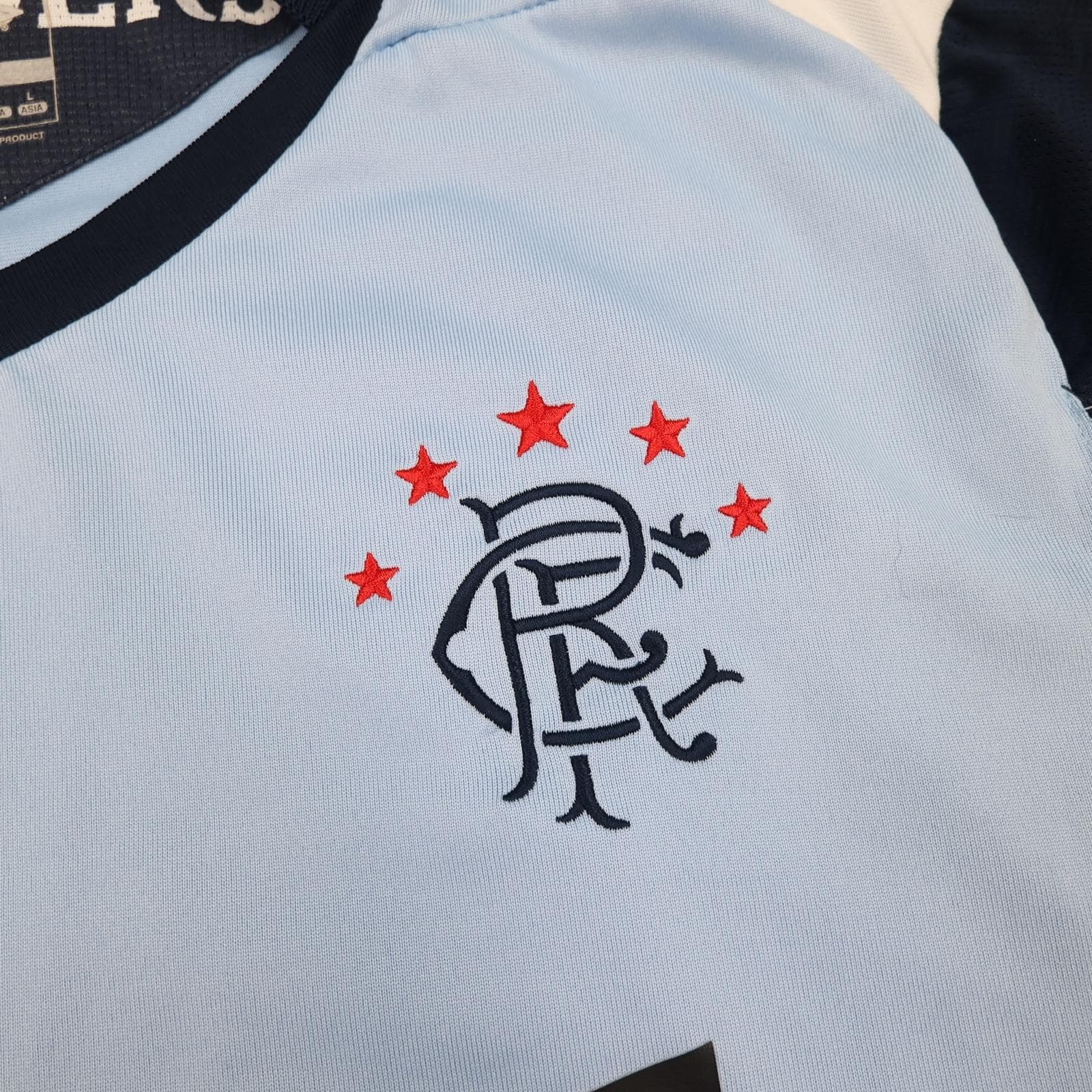 Rangers Shirt Mens Medium Light Blue Third 2006 2007 Umbro Carling Jersey photo 5