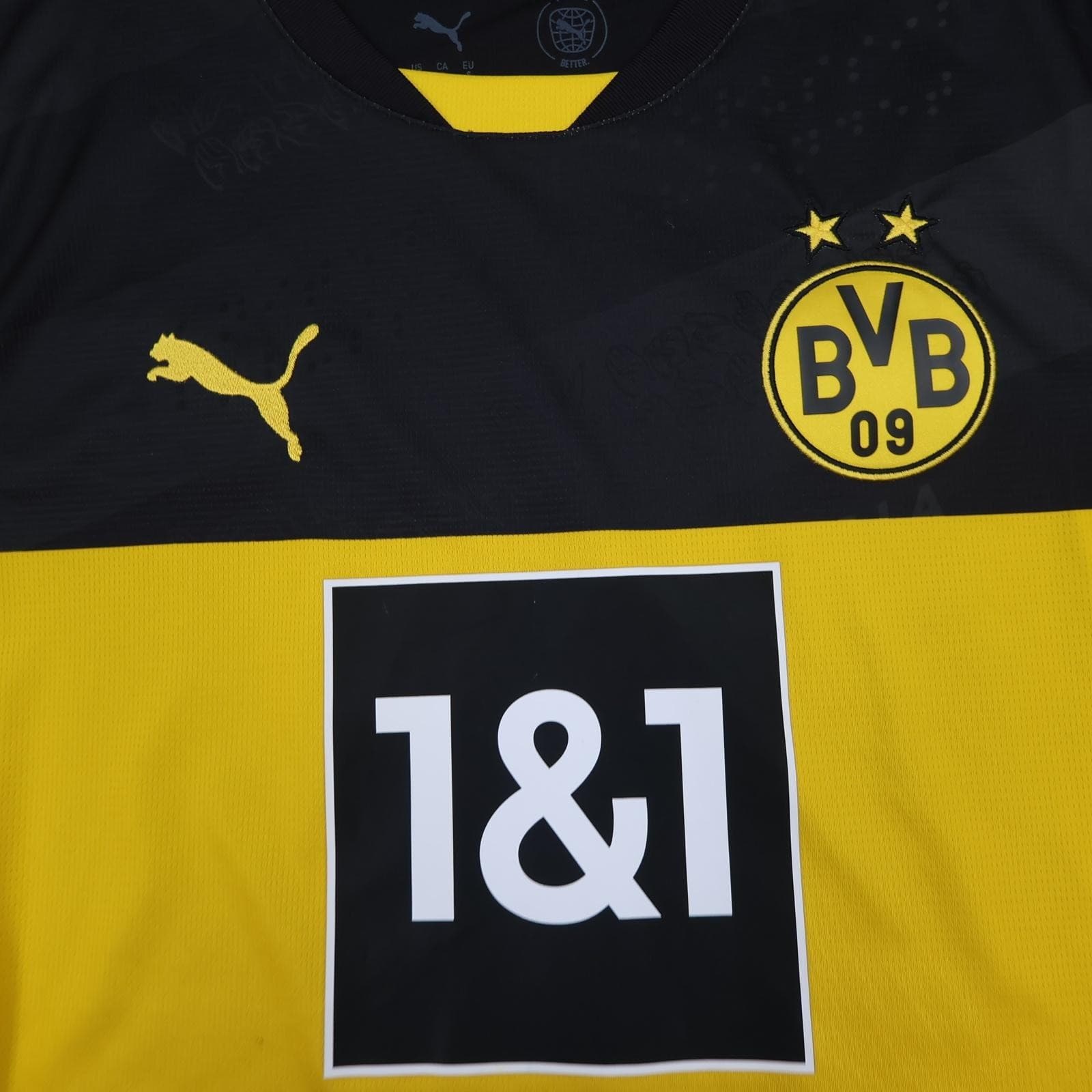 Borussia Dortmund Shirt Mens Small Black Yellow Away Bundesliga 2024 2025 Puma photo 4