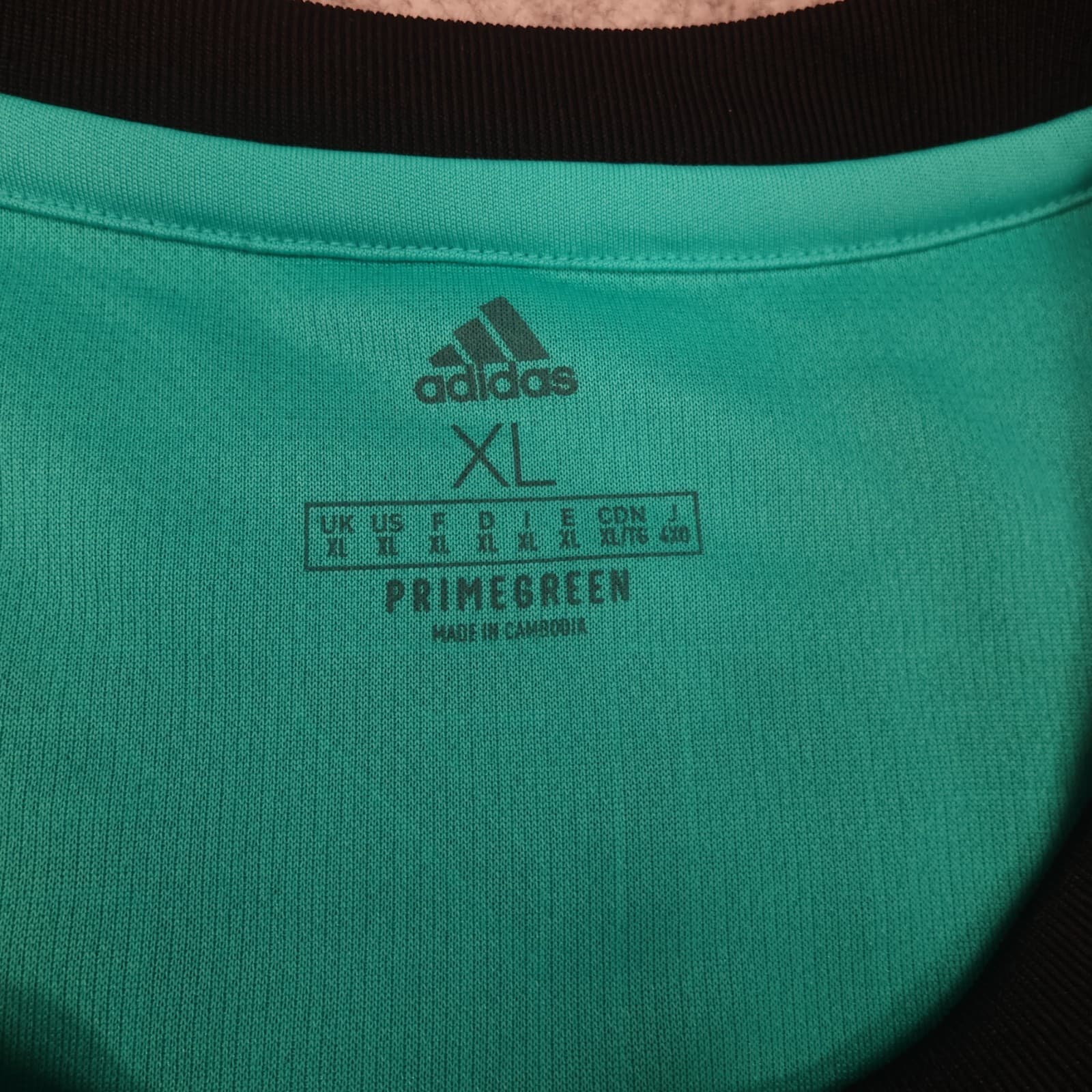 Real Madrid Shirt Extra Large Green Third Kit 2021 2022 Adidas Karim Benzema photo 6