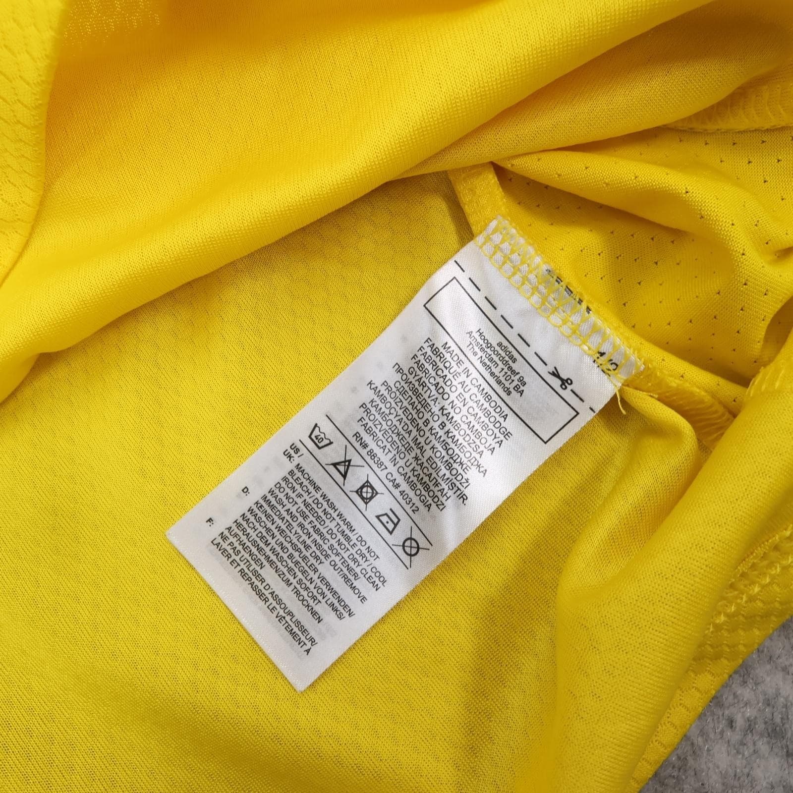 Sweden Home Shirt Mens Medium Yellow 2020 2021 Football Adidas AEROREADY Jersey photo 7