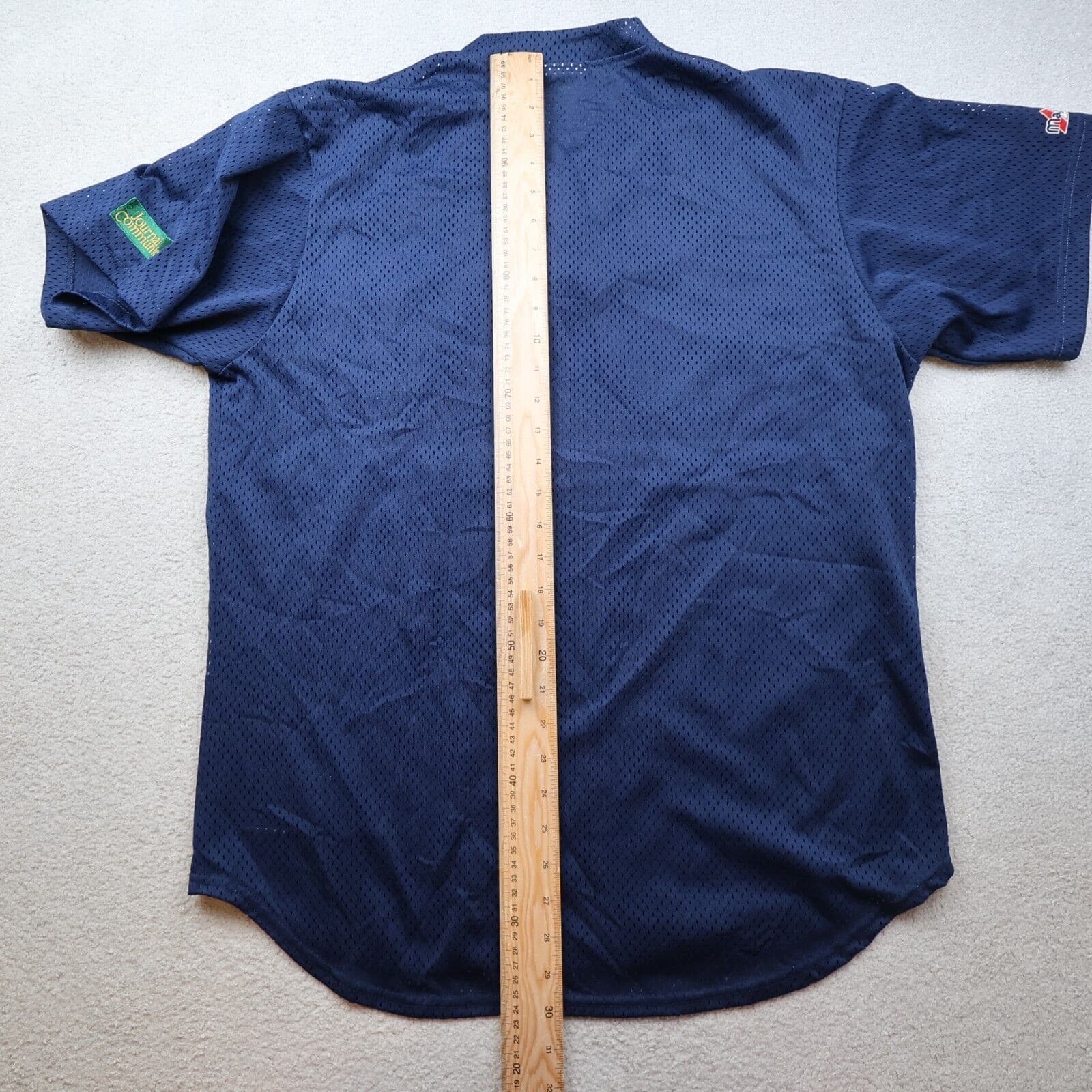 Vintage Milwaukee Brewers Jersey Large Navy Majestic Baseball MLB Diamond photo 10
