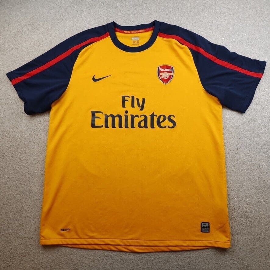 Arsenal Shirt Extra Large Yellow Away Kit 2008 2009 Nike Jersey Tomas Rosicky 7 photo 2