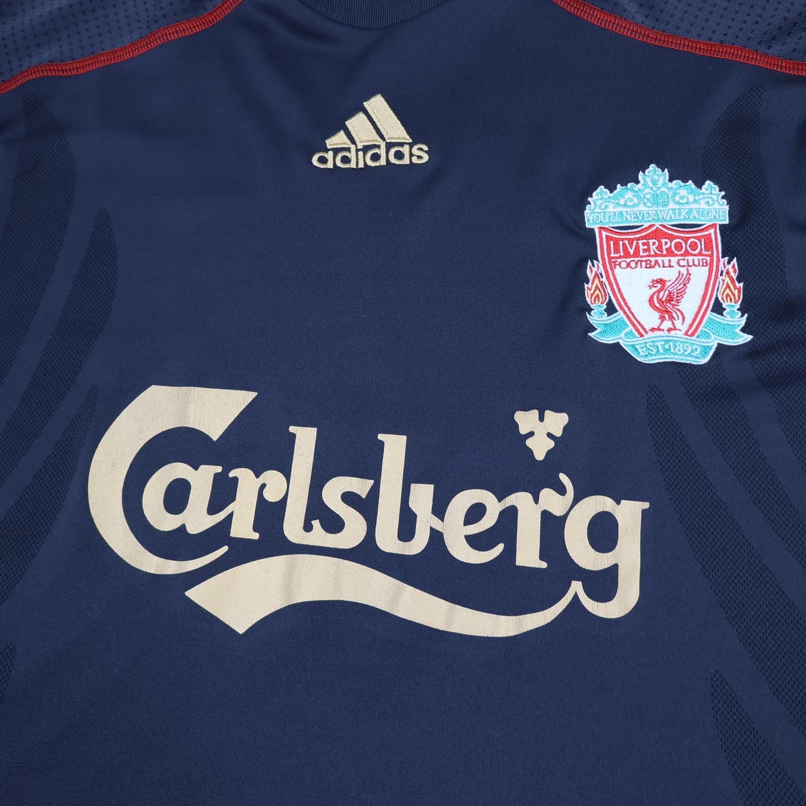 Liverpool Shirt Mens 3XL Black 2009 2010 Football Adidas Torres 9 Soccer Jersey photo 3