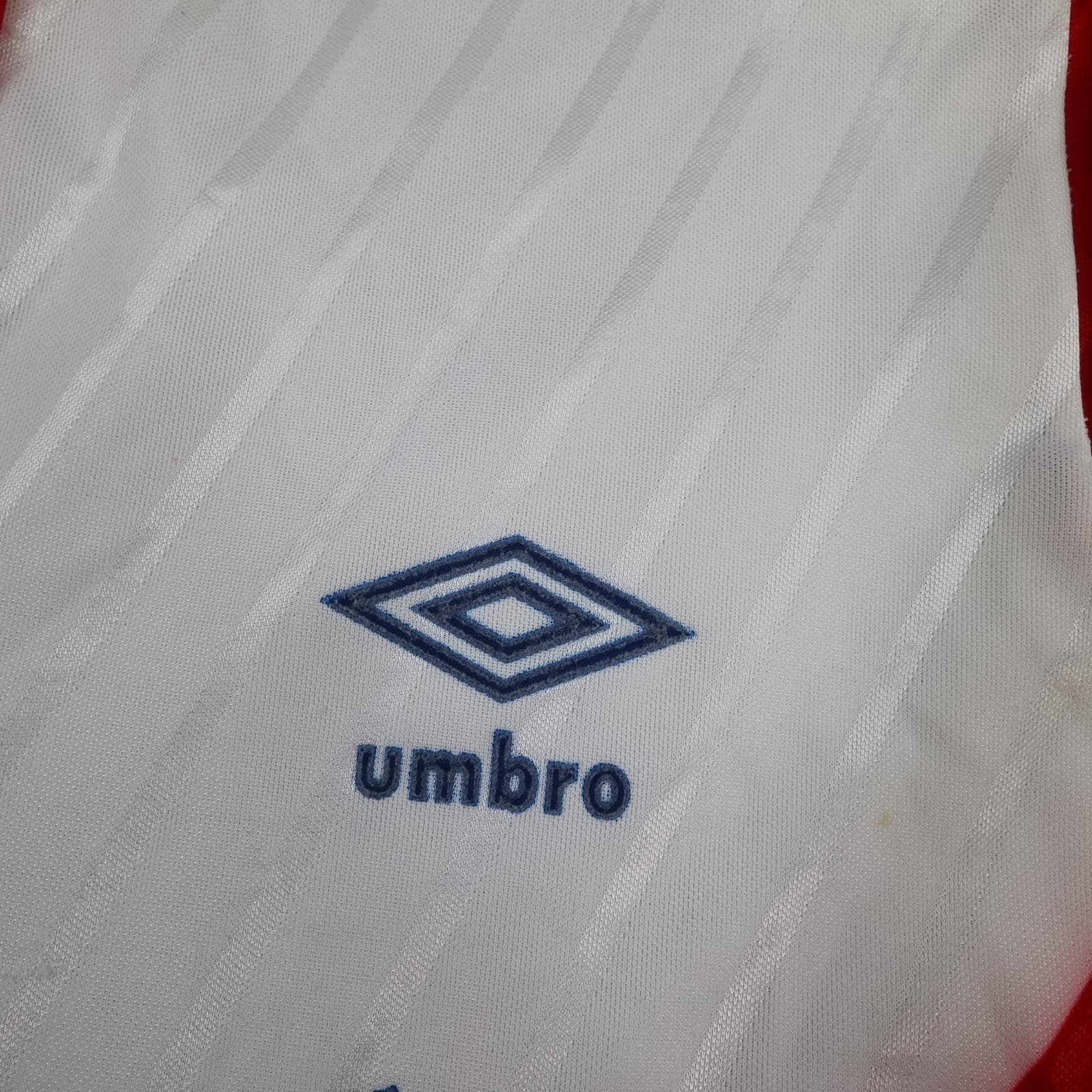 Vintage Rangers Shirt Mens Small White Red Away 1987 1990 Umbro McEwan's Lager photo 5