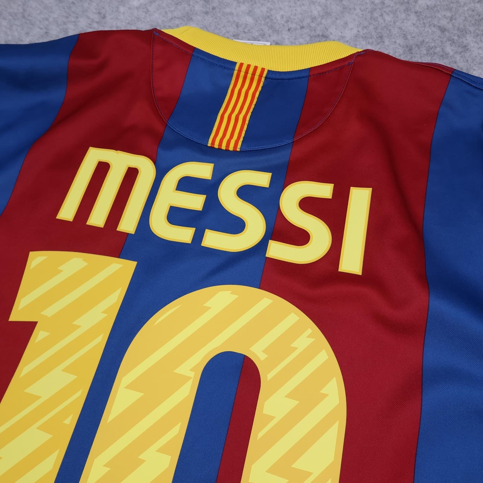 Barcelona Shirt Mens Medium Blue Home 2010 2011 Nike Messi 10 Soccer Jersey photo 11