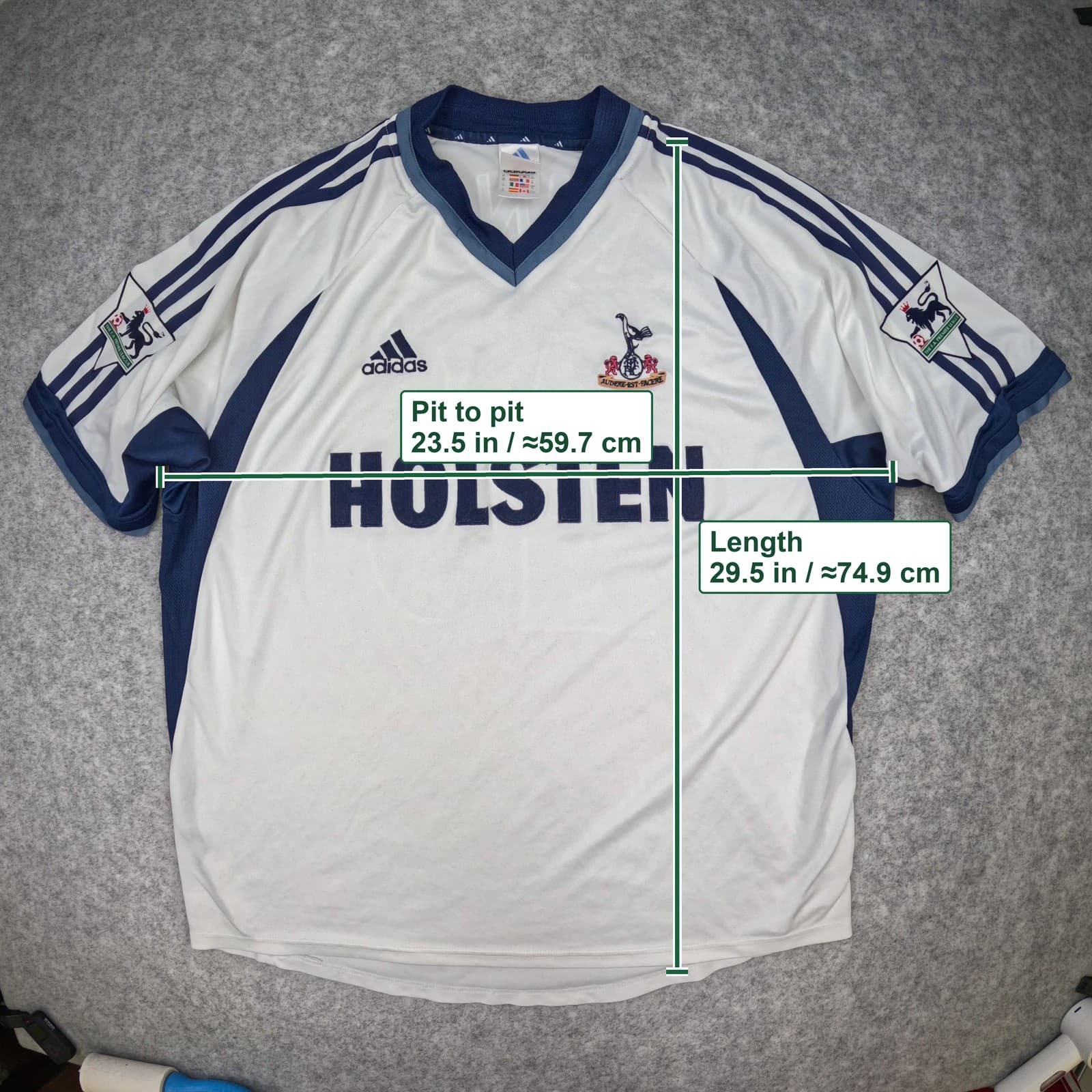 Tottenham Hotspur Shirt Extra Large White Home 2001 2002 adidas Ledley King 26 photo 6