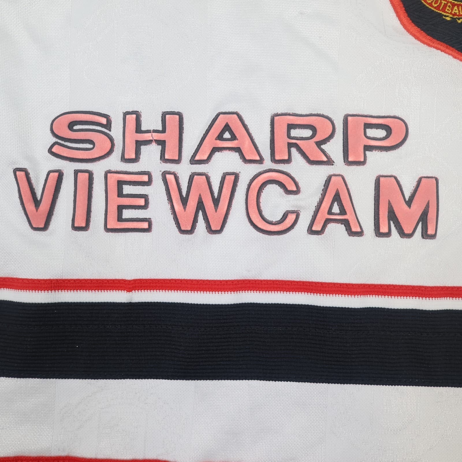Vintage Manchester United Shirt Kids Large White Away Kit 1997 1999 Umbro Jersey photo 6