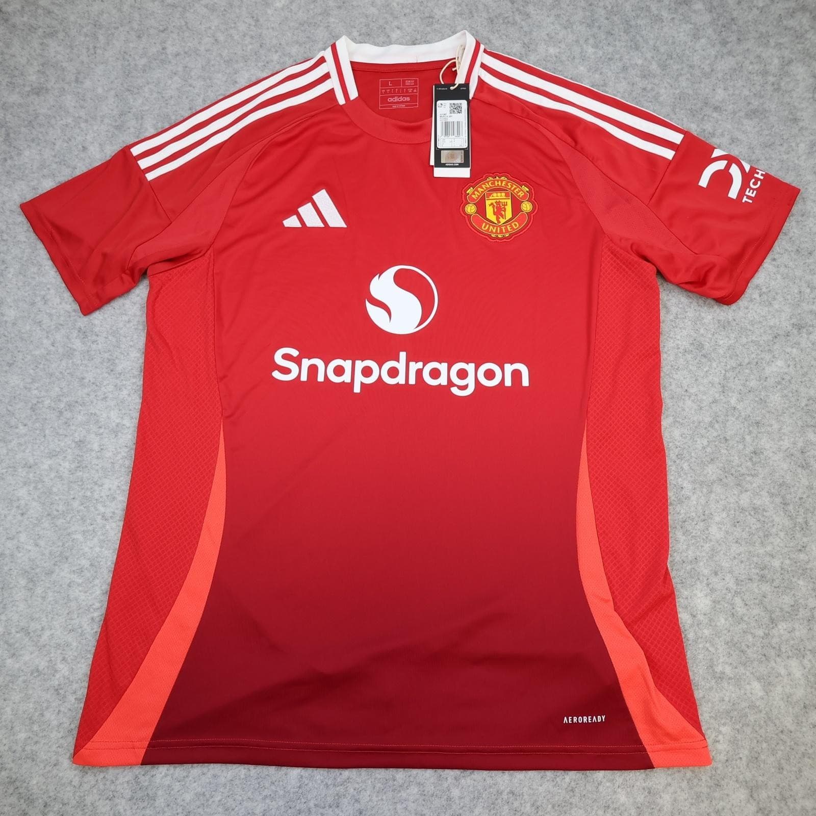 Manchester United Shirt Mens Large Red Home 2024 2025 Adidas Snapdragon Jersey