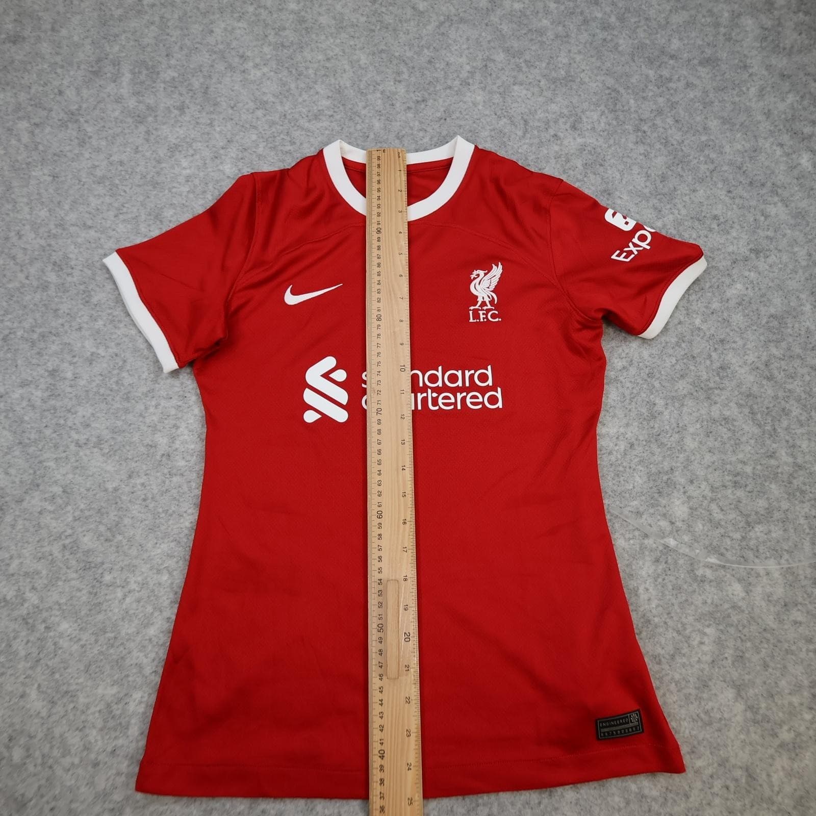 Liverpool Shirt Womens Small Red Home 2023 2024 Football Nike Standard Chartered photo 11