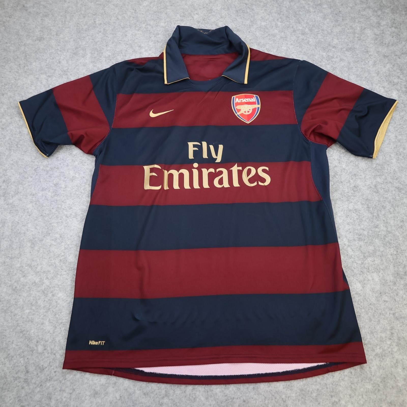 Arsenal Away Shirt Mens Large Blue 2008 2010 EPL Football Nike Fabregas 4 Jersey photo 2