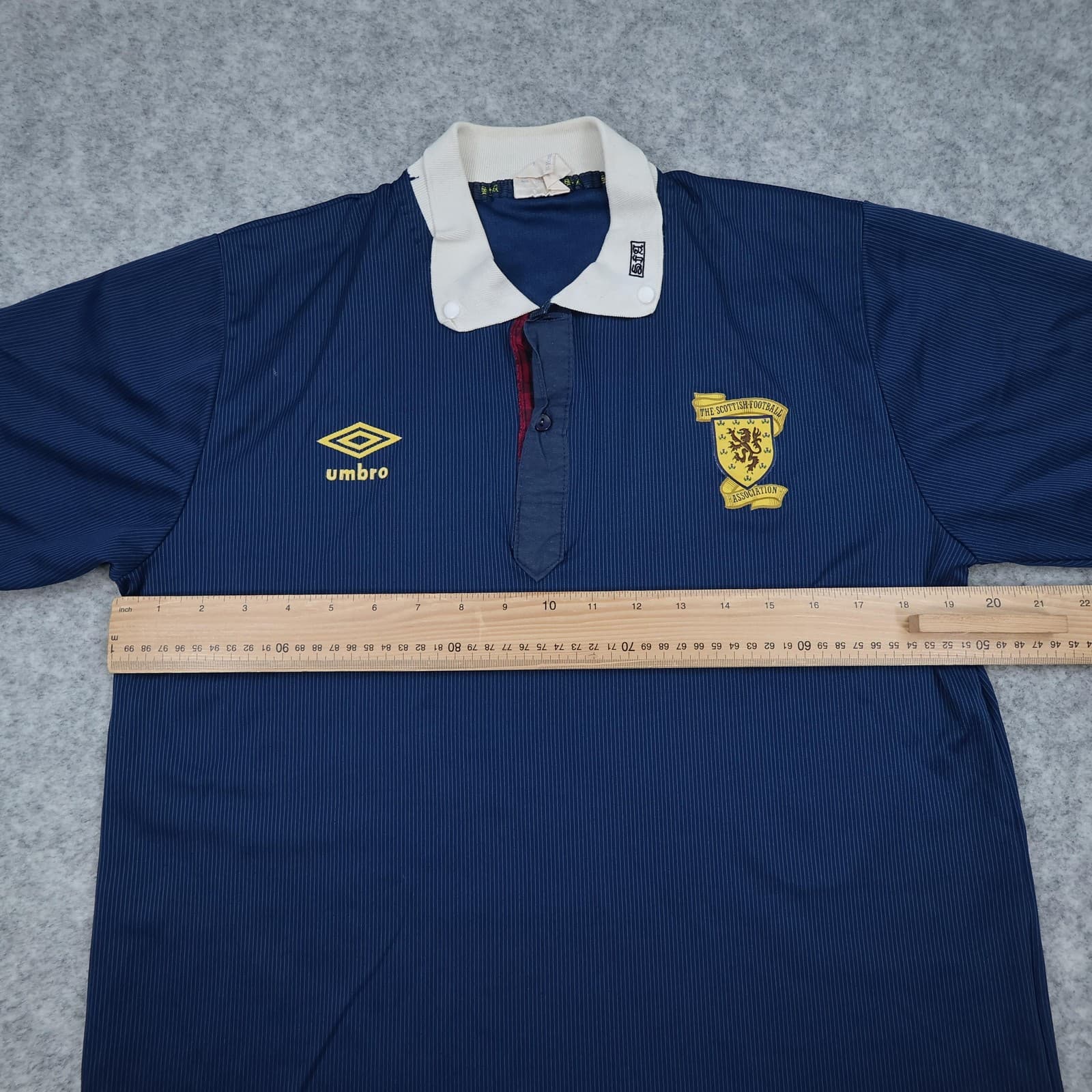 Vintage Scotland Home Shirt Mens Medium Blue 1988 1991 Umbro SFA 90s Jersey photo 8