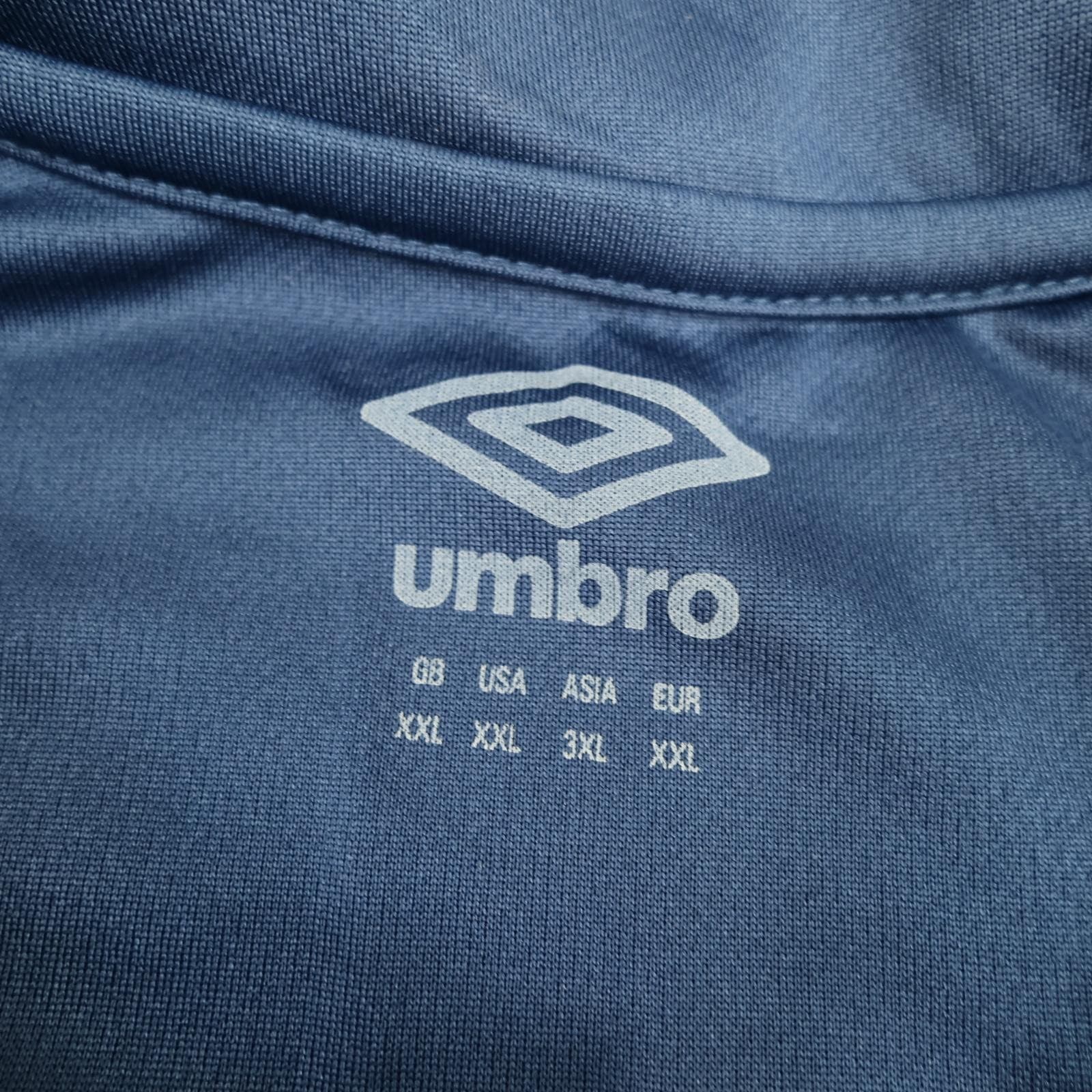 England Rugby Training Shirt Mens 2XL Blue Rugby Union Umbro O2 Polo Jersey photo 5