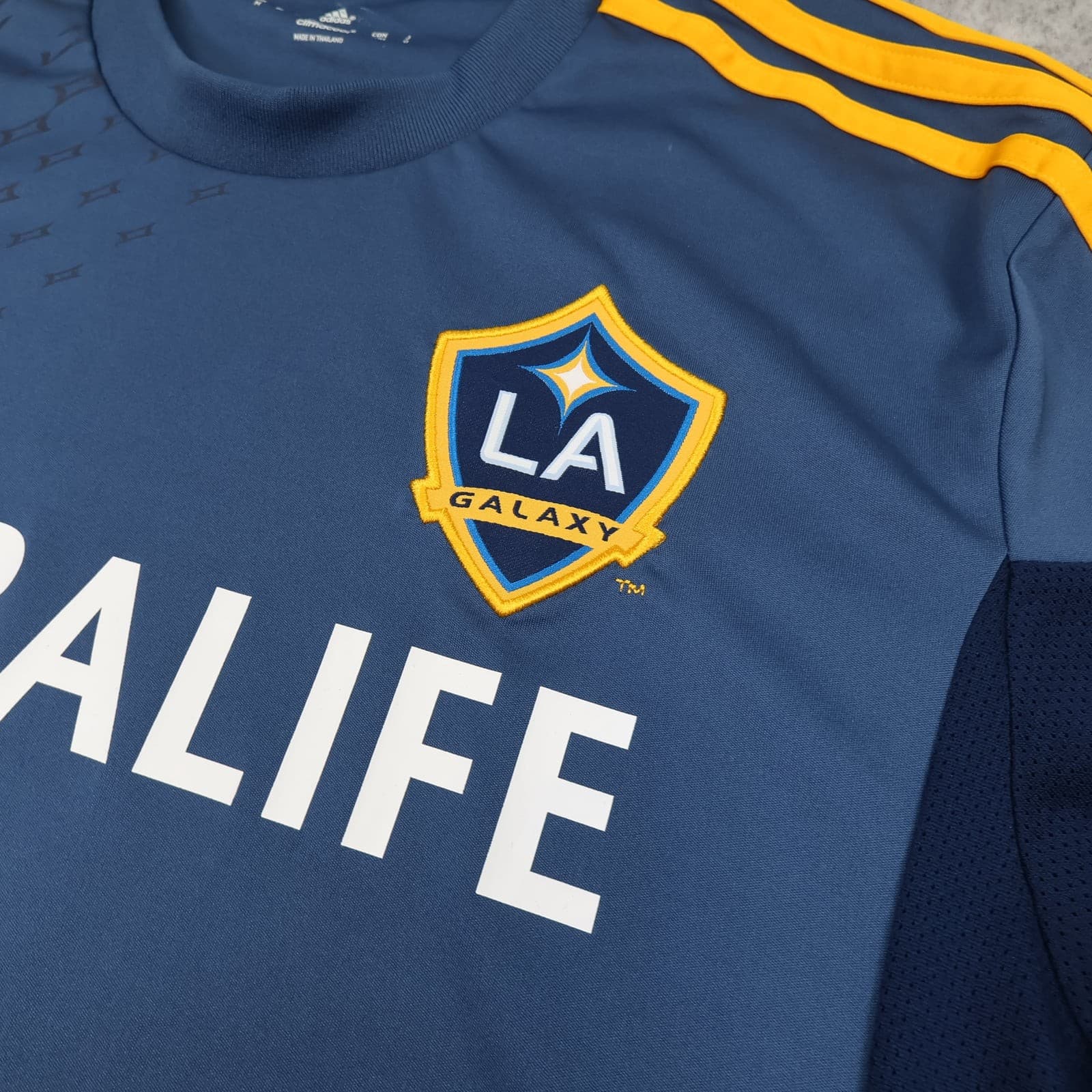LA Galaxy Football Shirt Mens Medium Navy Away 2013 2014 adidas Z04910 photo 4