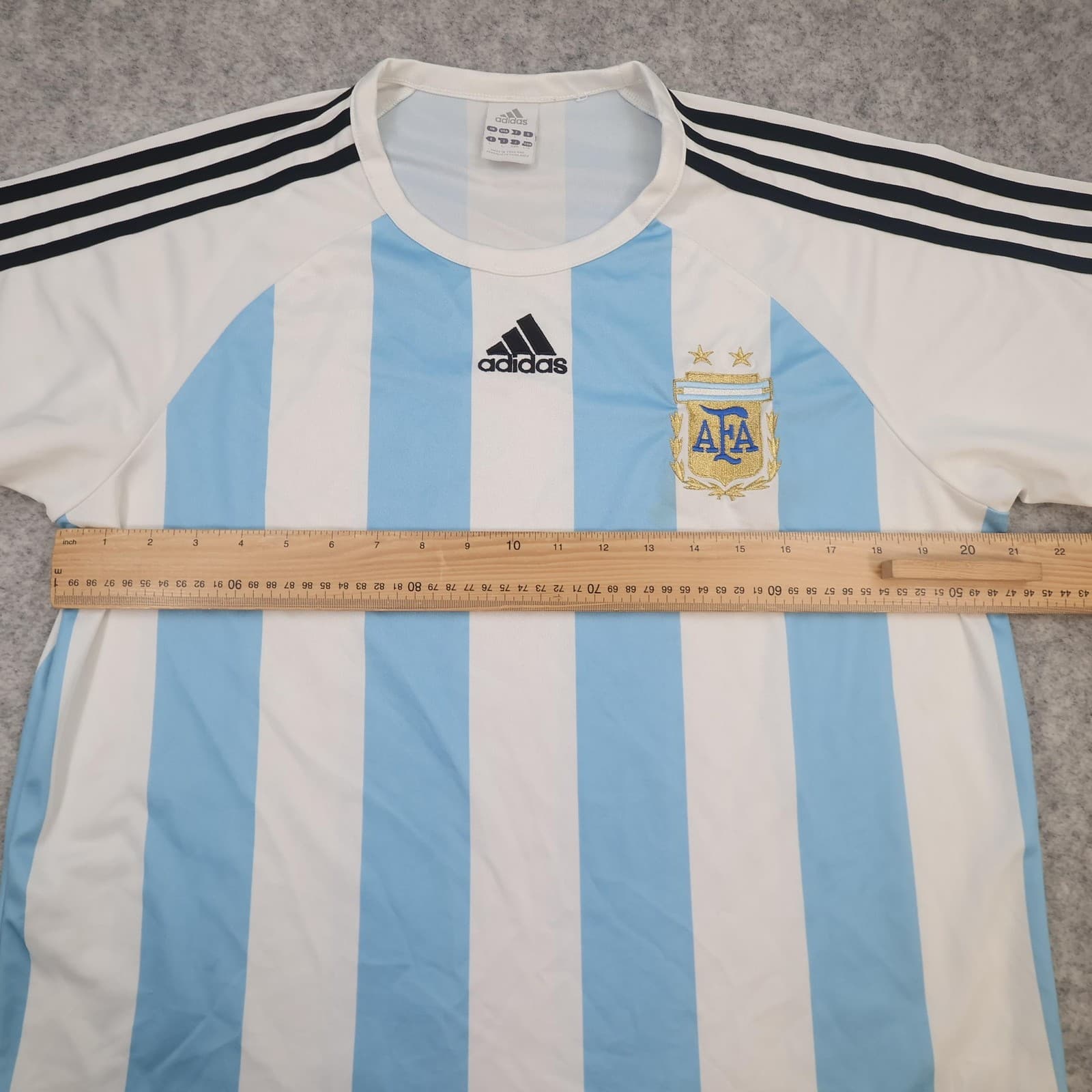Argentina Home Shirt Mens Large Blue 2007 2009 Football Adidas Soccer Jersey photo 10