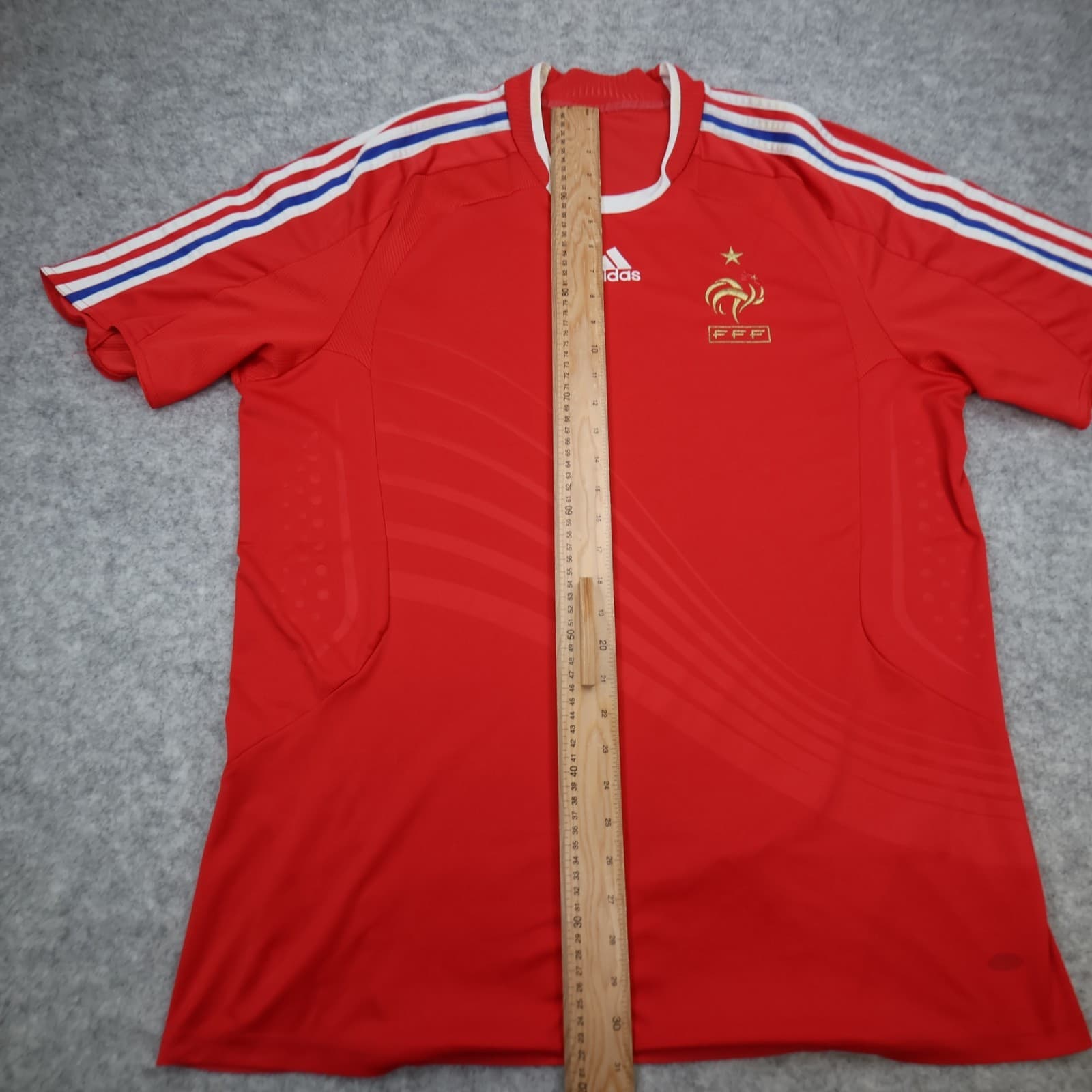 France Football Shirt Extra Large Red Away Kit 2008 2010 Jersey Soccer Les Bleus photo 9