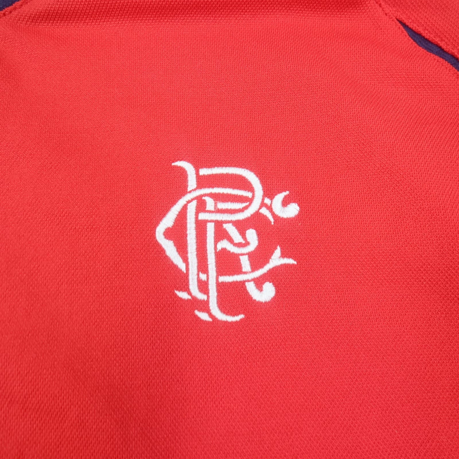 Vintage Rangers Football Shirt Medium Red Training Kit 2003 2004 Diadora Mens photo 4