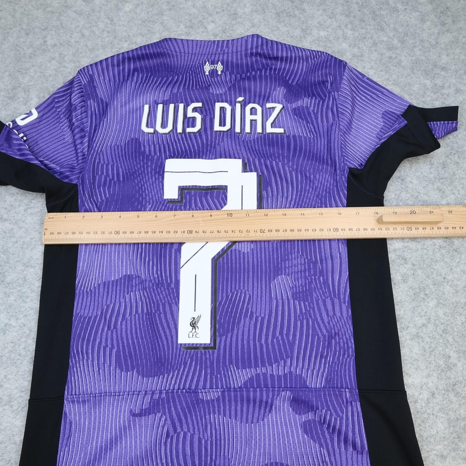 Liverpool Shirt Mens Small Purple 3rd Kit 2023 2024 Football Nike Diaz 7 Jersey photo 10