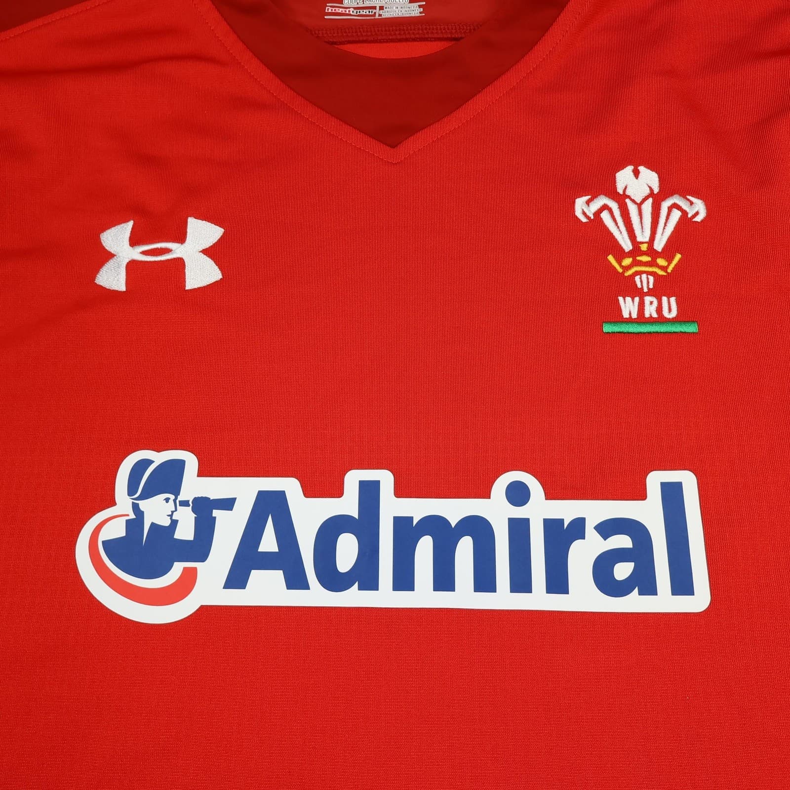 Wales Rugby Shirt Mens Large Red Rugby Union Under Armour 2015 2017 Jersey photo 3